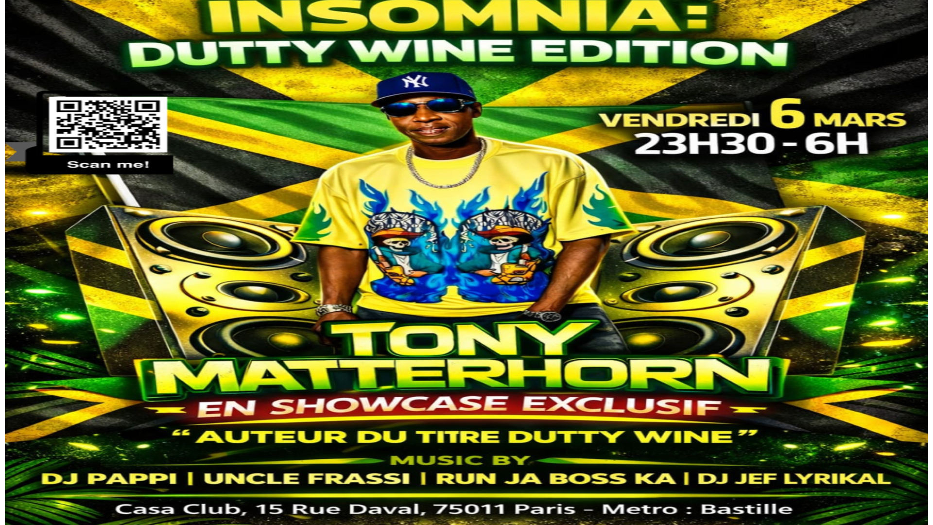 Insomnia: Tony “Dutty Wine” Matterhorn Showcase