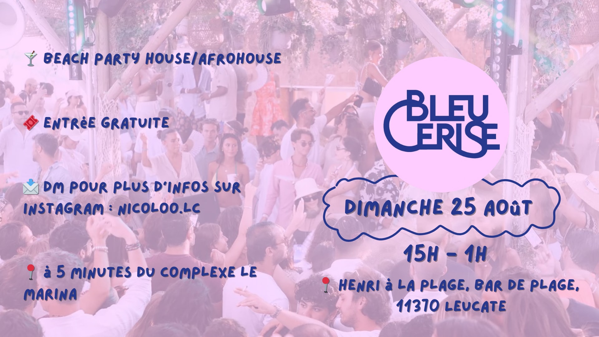 Bleu Cerise - Henri À La Plage - Afrohouse Beach Party