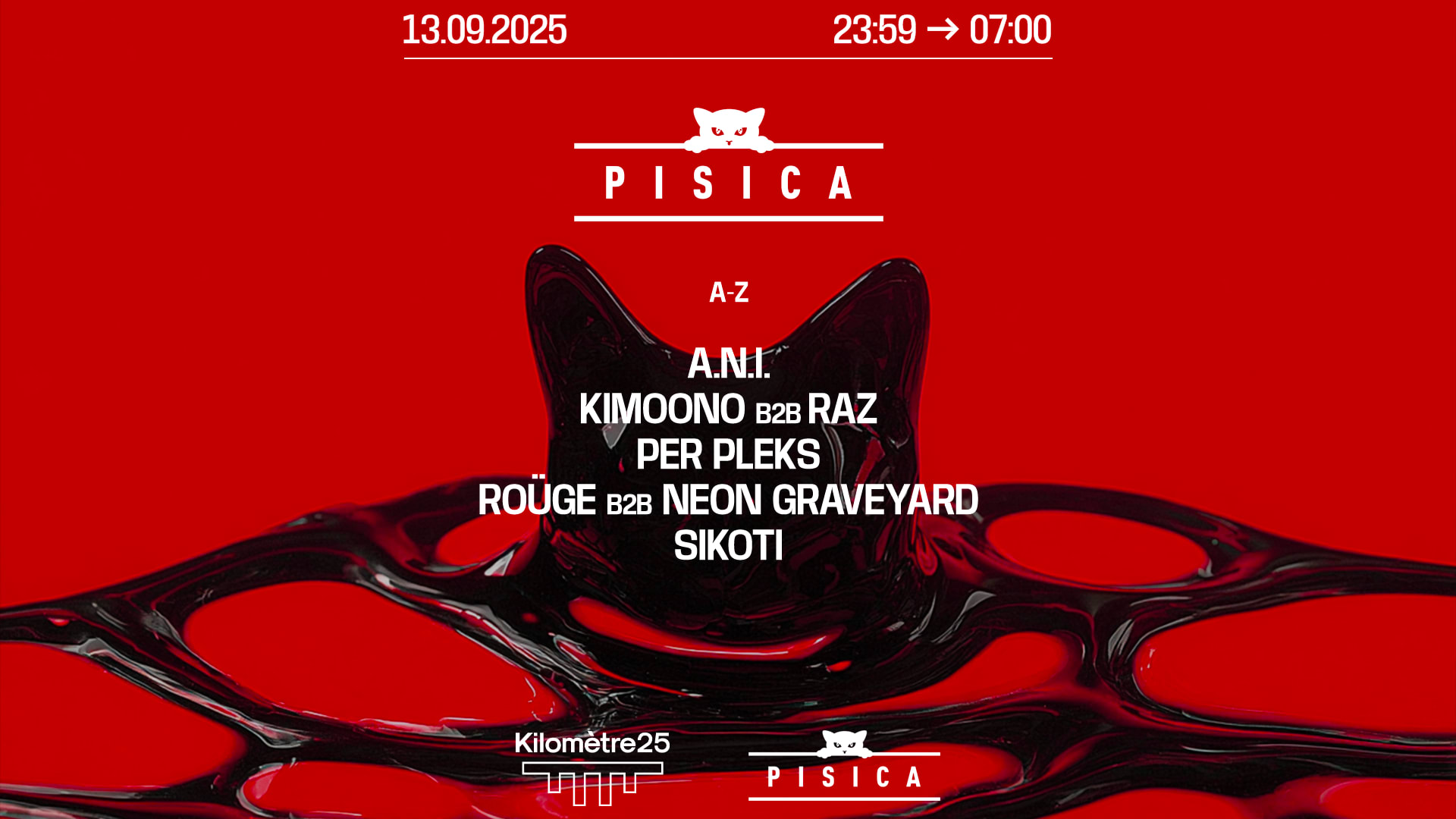 Pisica : A.N.I., Sikoti, Roüge B2b Neon Graveyard, Kimoono