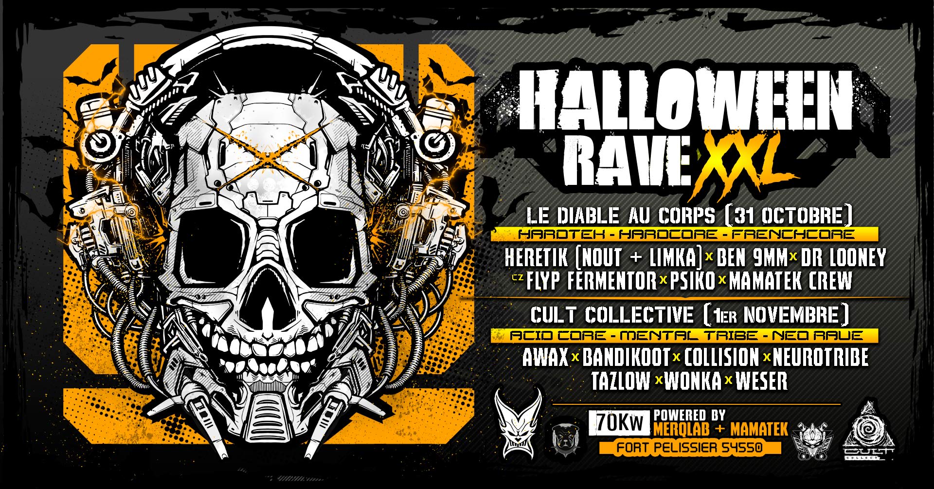 Halloween Rave Xxl : Ldac, Cult Collective, Merqlab, Mamatek