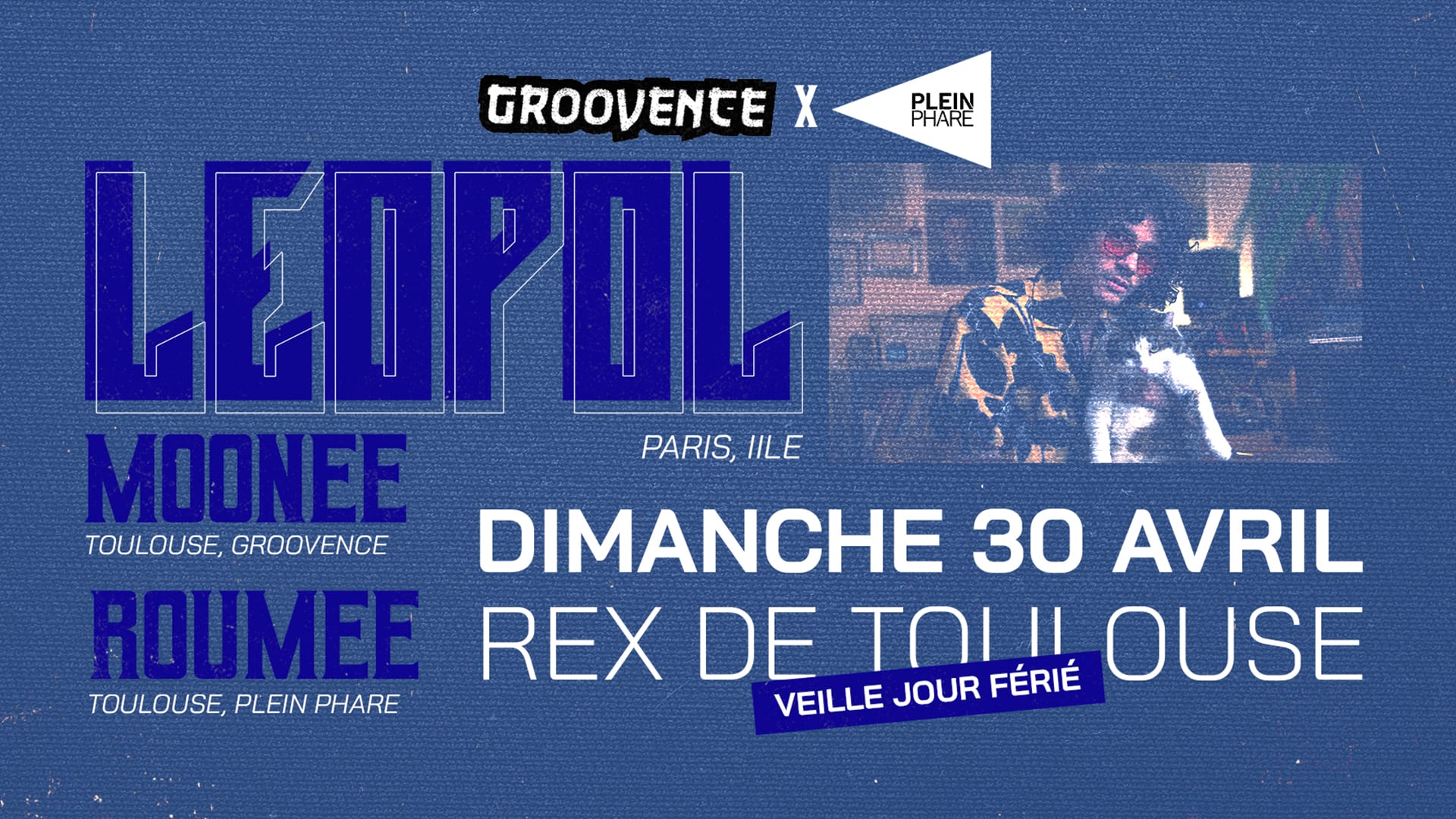 Plein Groove : Leo Pol + Moonee + Roumee