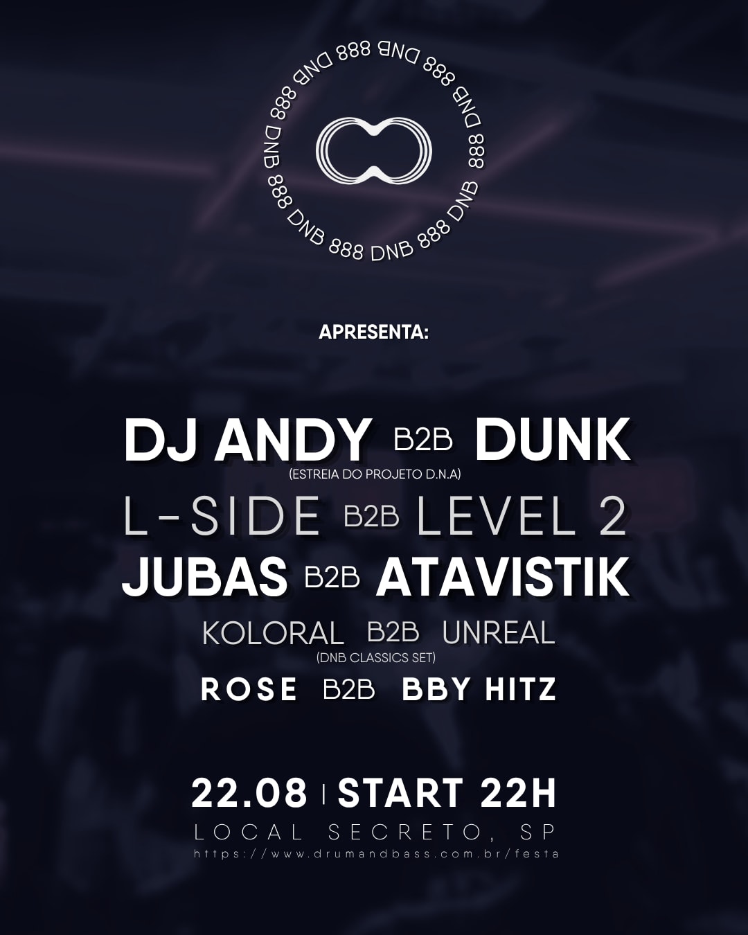 888dnb Apresenta: Dj Andy, L-Side, Level 2, Koloral E +
