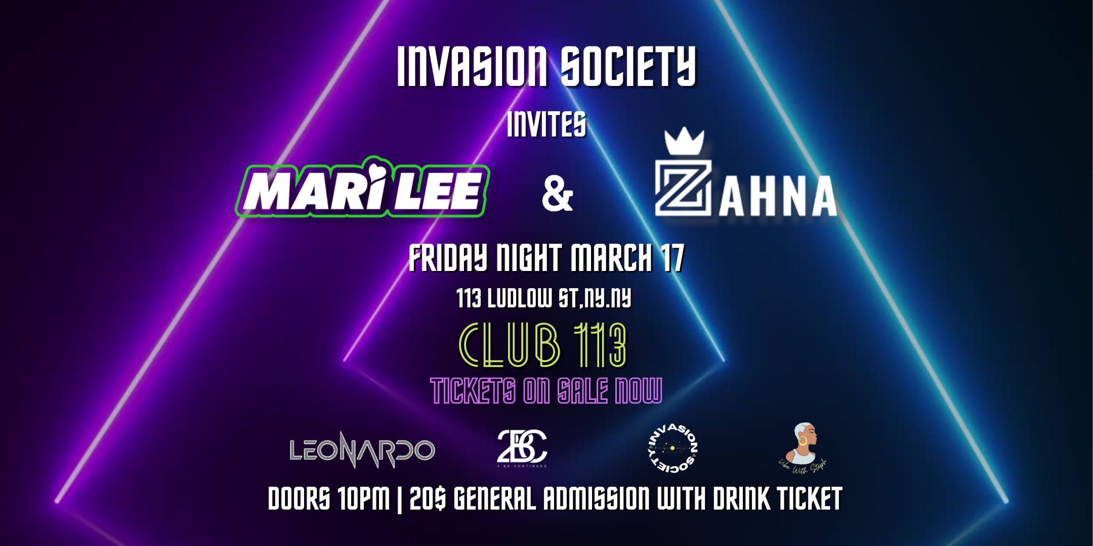 Invasion Society Invites : Mari Lee & Zahna
