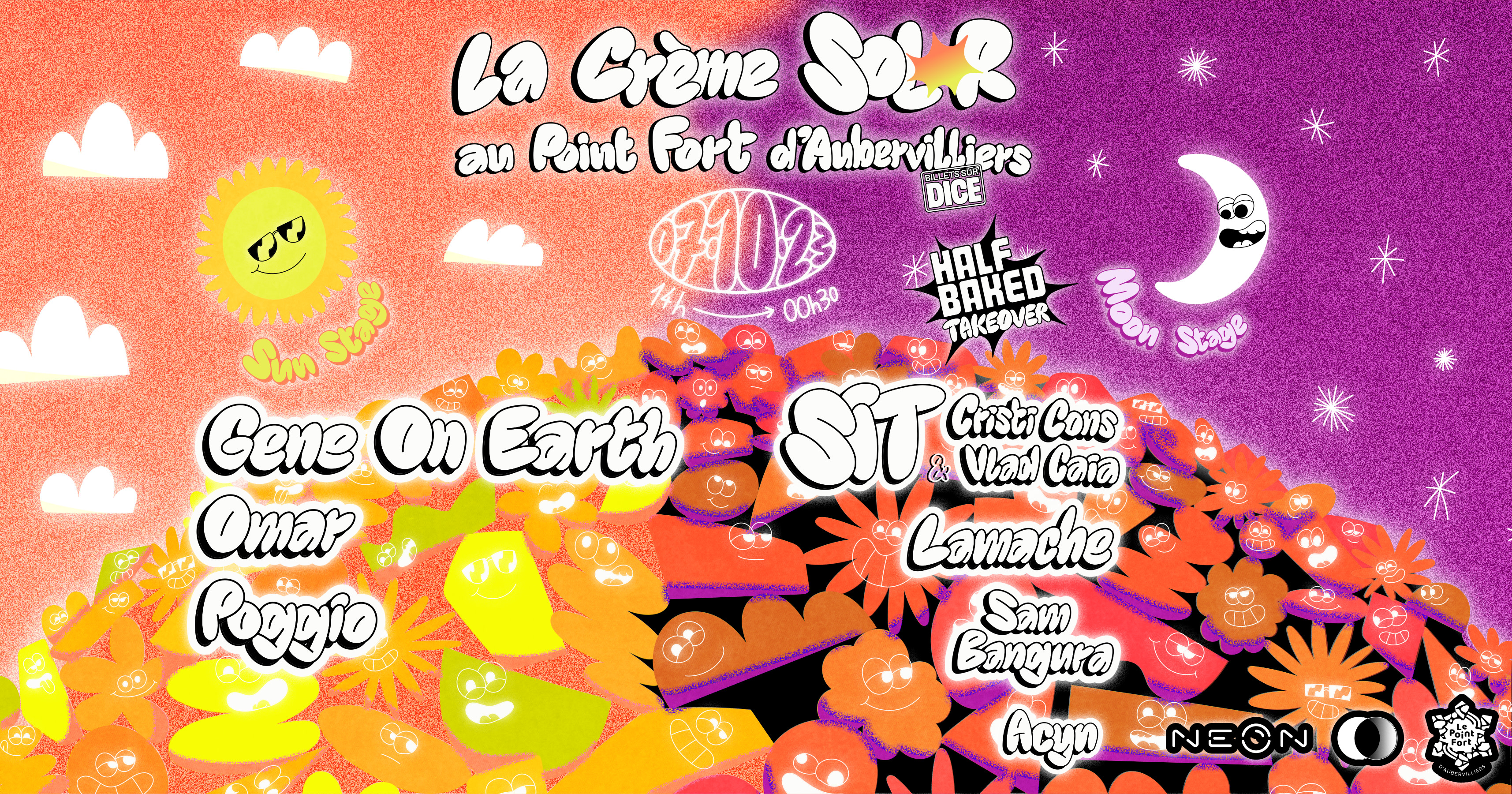 La Crème Sol-R X Half Baked : Sit, Gene On Earth, Lamache...