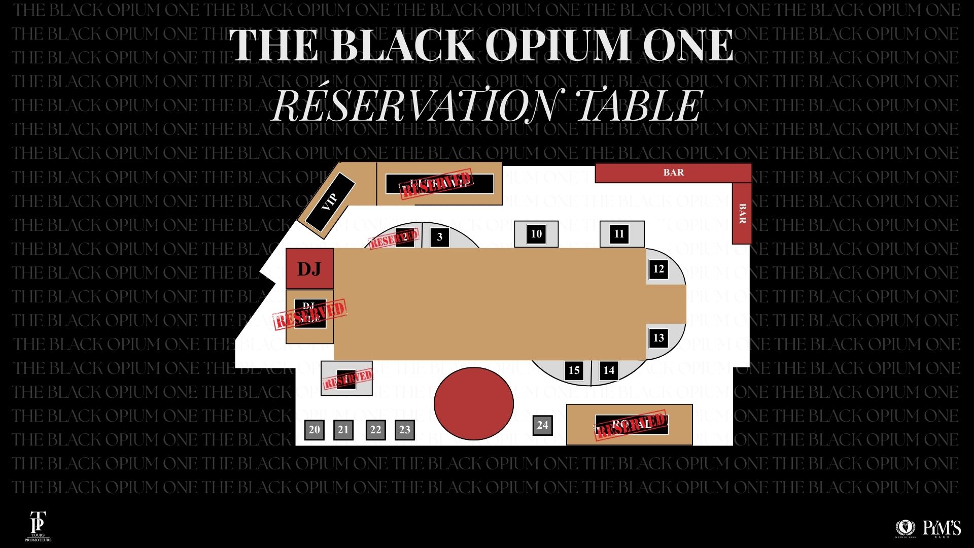 The Black Opium One - Réservation Table