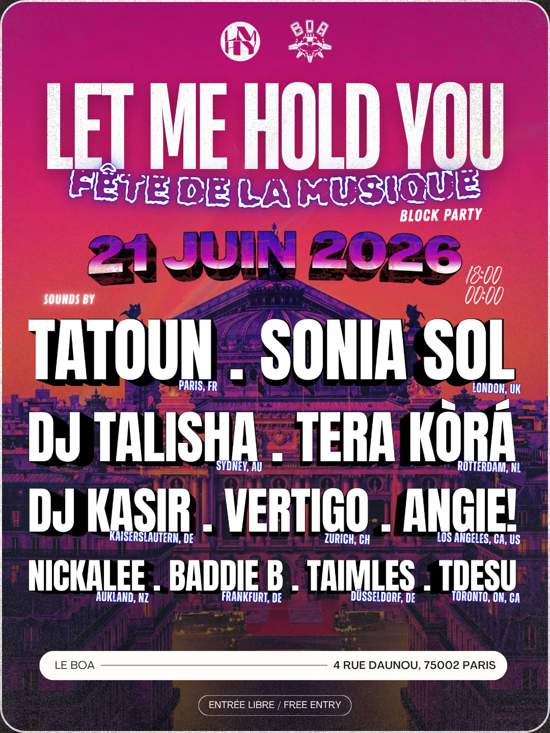 Let Me Hold You | Fête De La Musique Block Party 2026