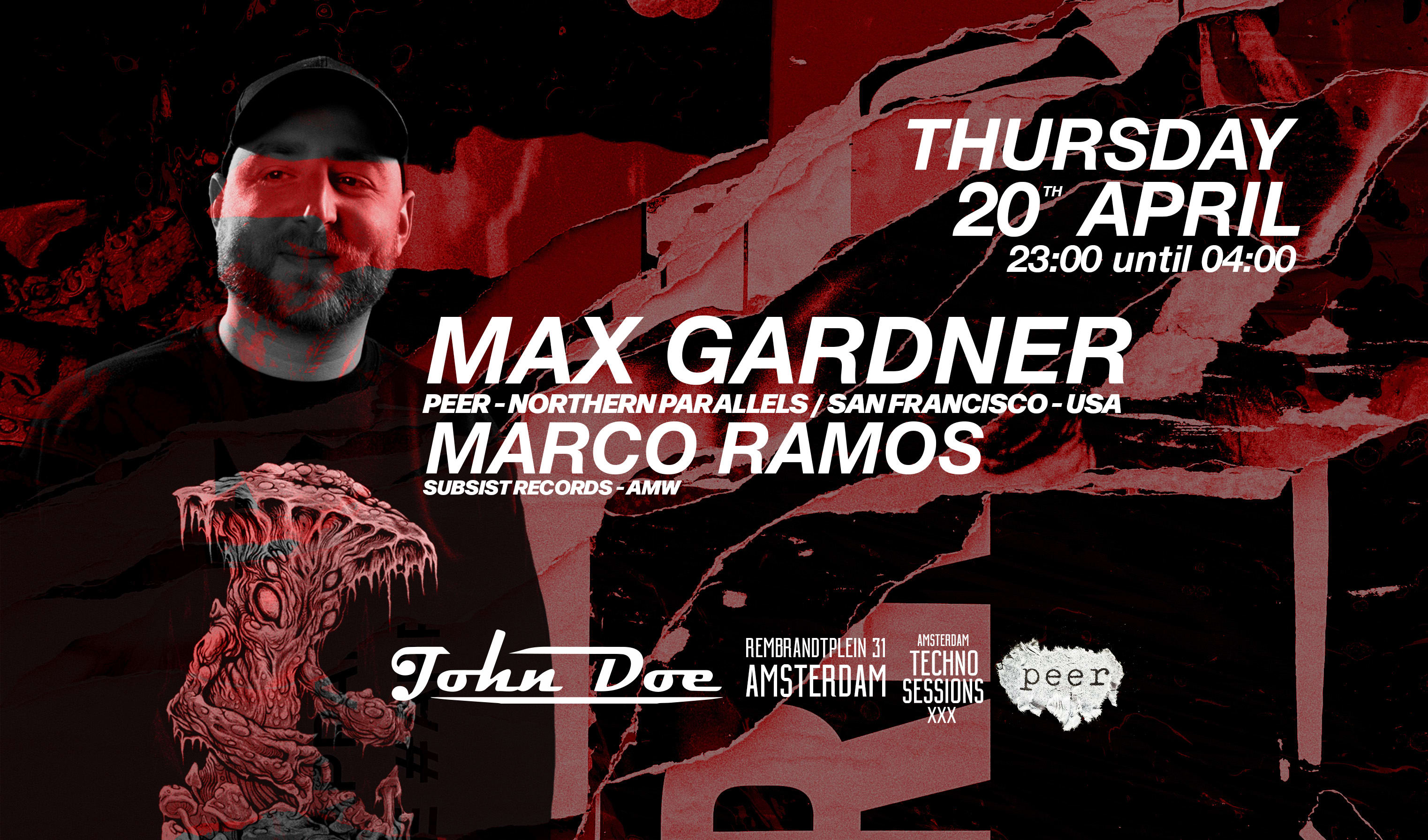 Amsterdam Techno Sessions W/ Max Gardner /San Francisco /Usa