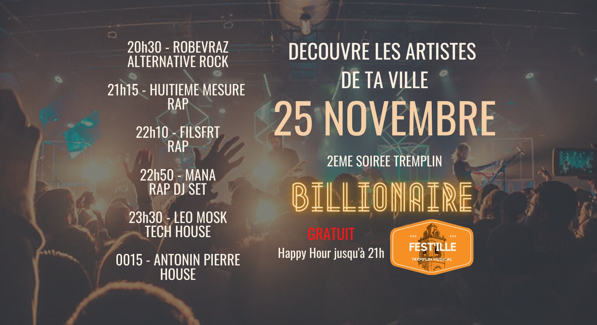 🔊 Tremplin Musical - 6 Concerts Gratuit 💸