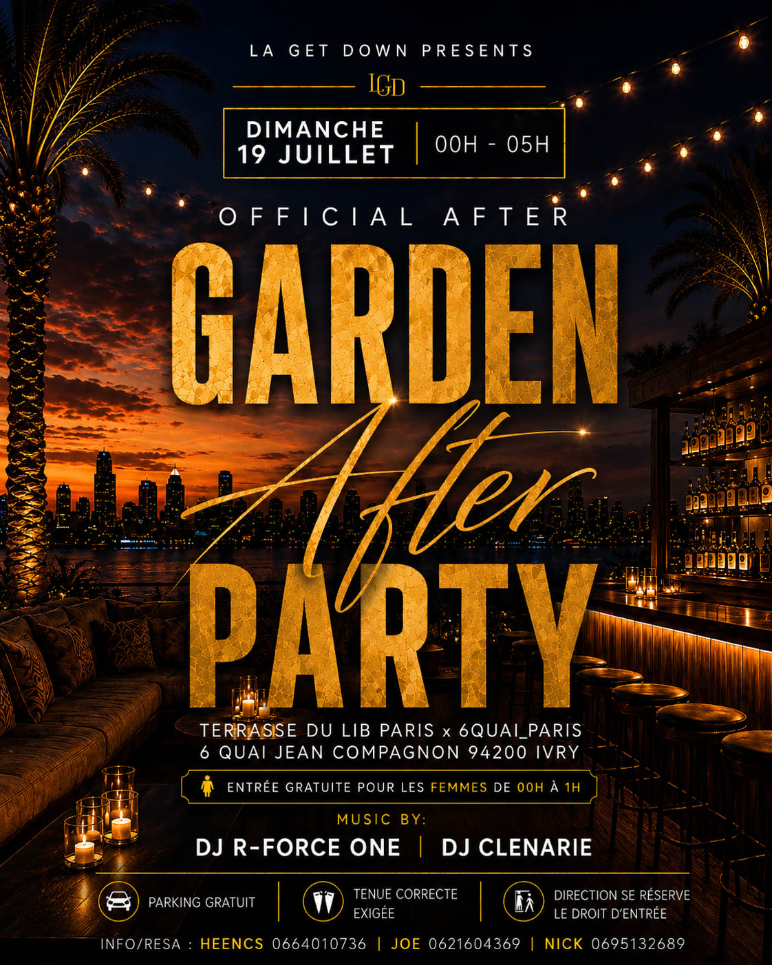 Garden After Party | Dim 19 Juillet | Fan Zone - Rooftop