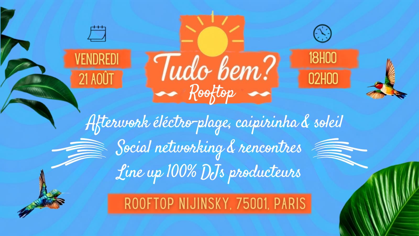 Tudo Bem? - Afterwork Électro-Plage & Rooftop