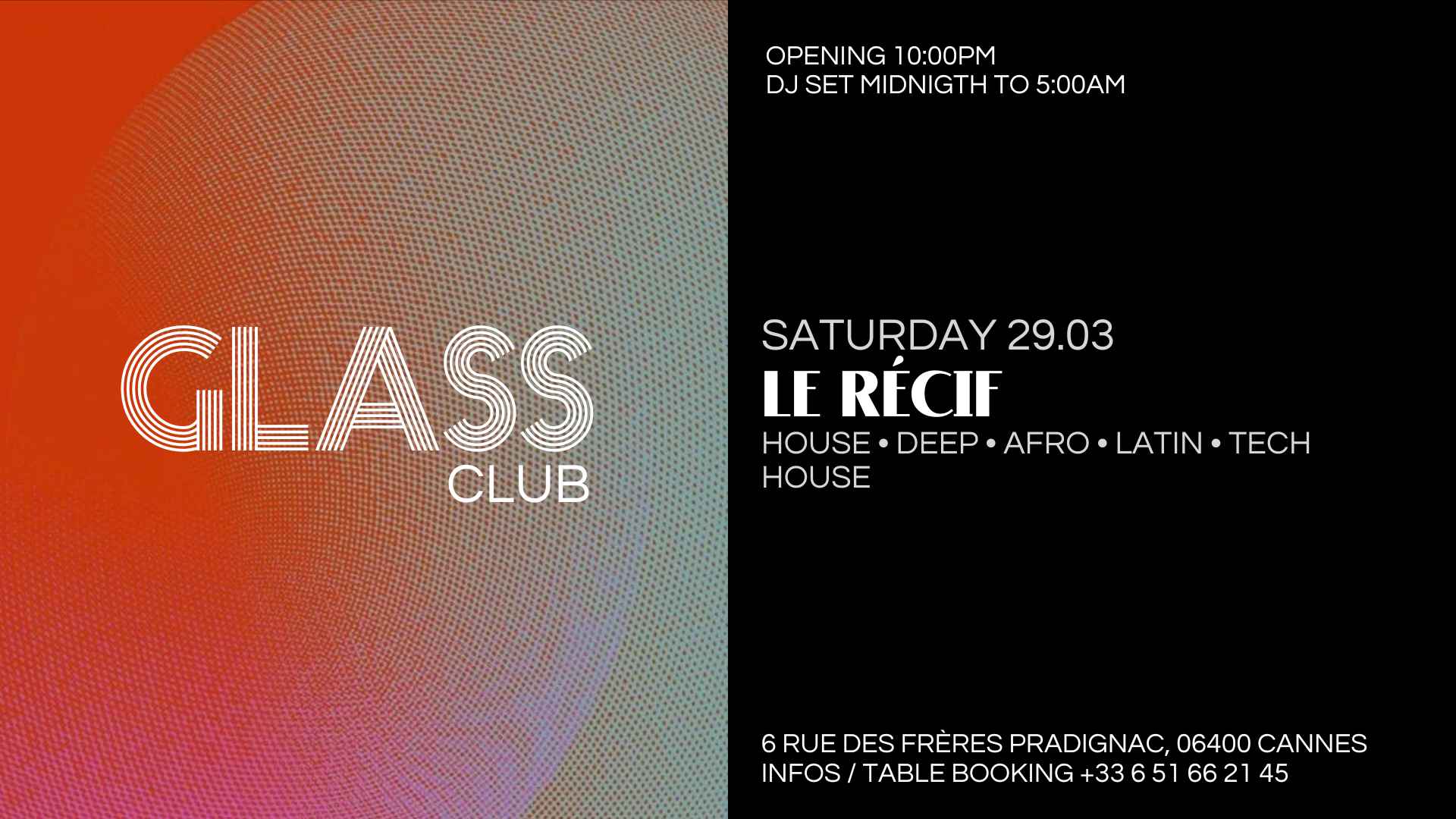 Glass Club Reçoit Le Recif