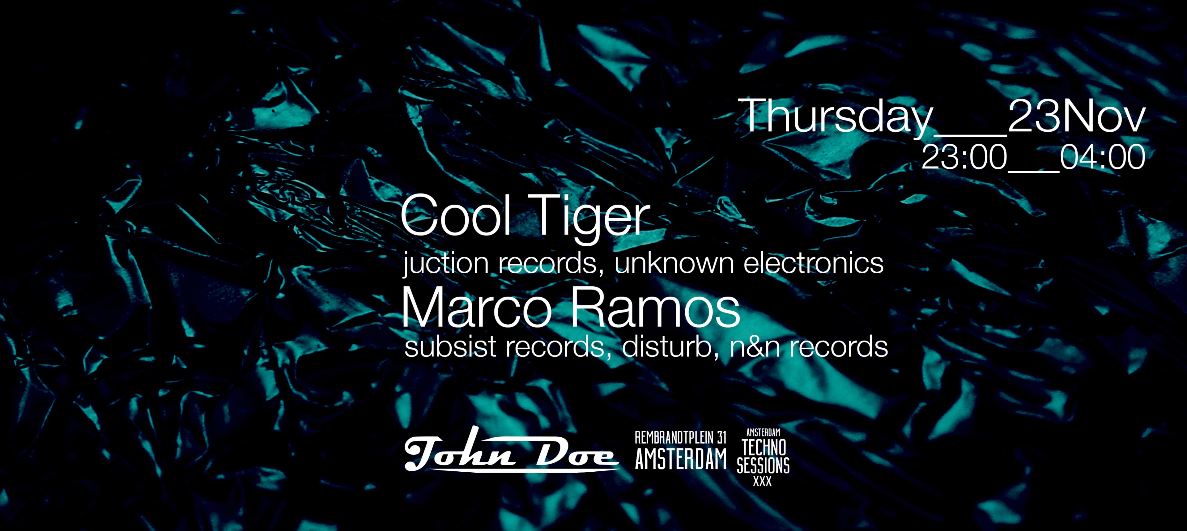 Amsterdam Techno Sessions W/ Cool Tiger