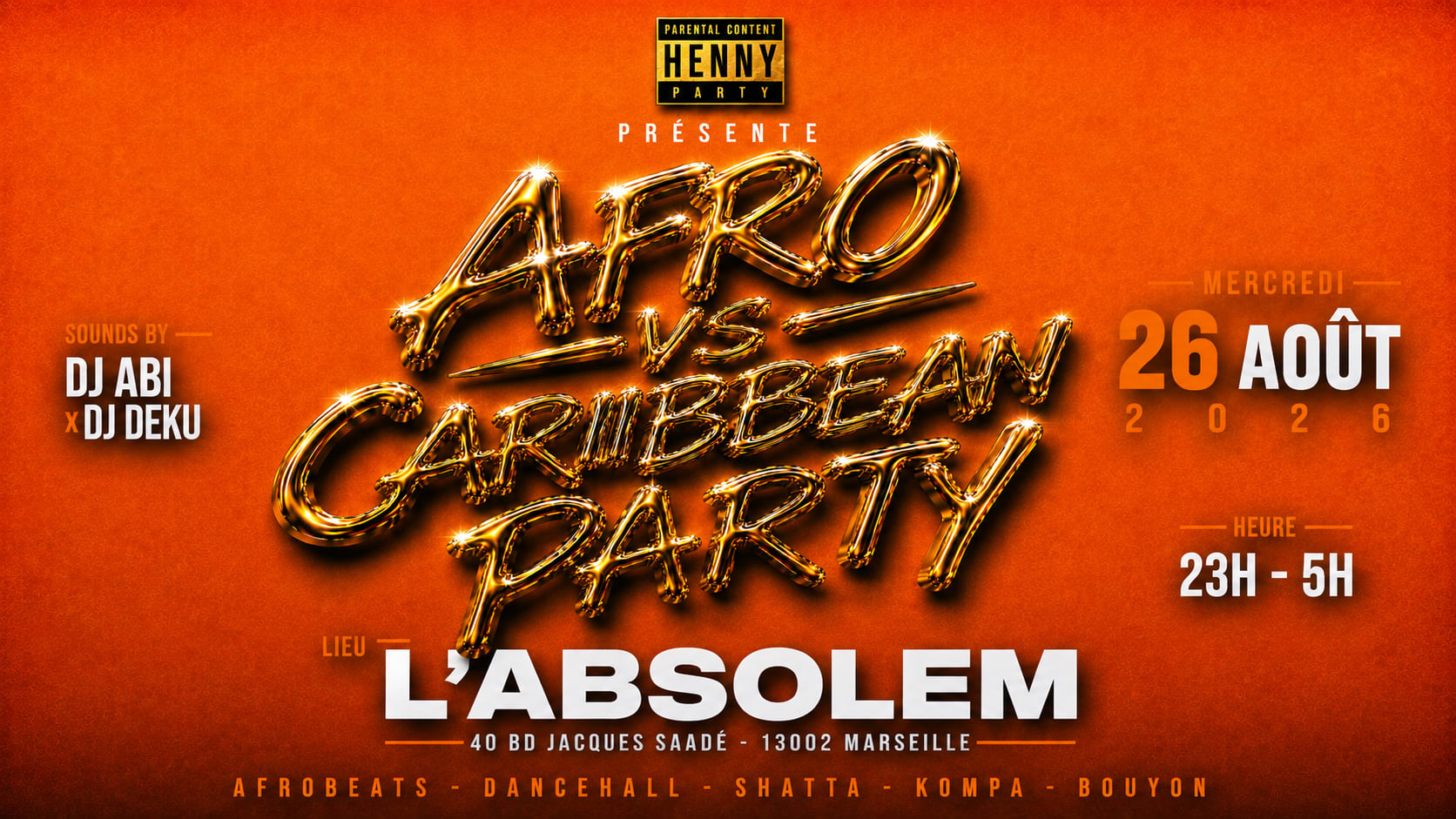 Henny Party - Afro Vs Caribbean Party