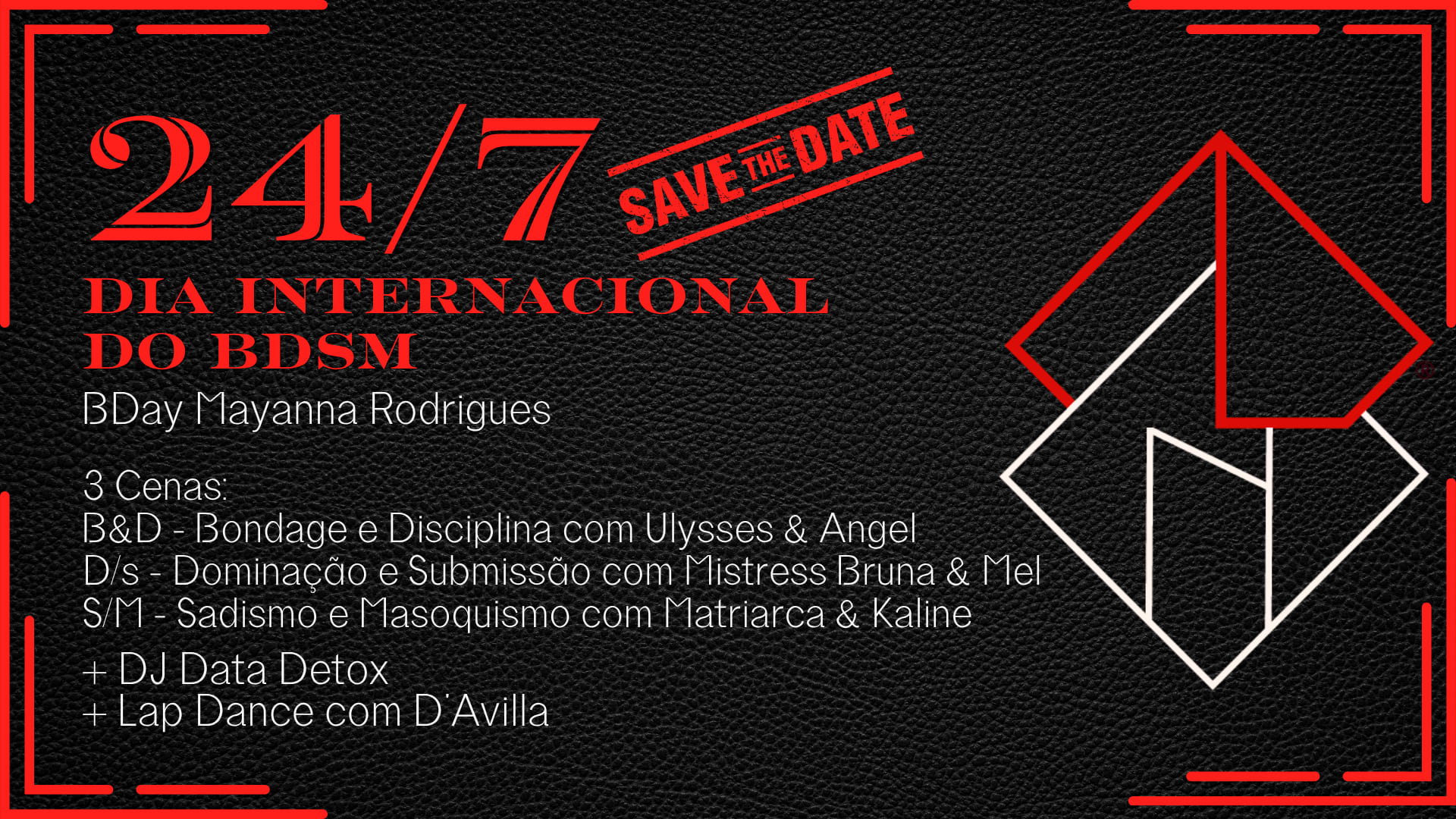 24/7 - Dia Internacional Do Bdsm: Bday Mayanna Rodrigues