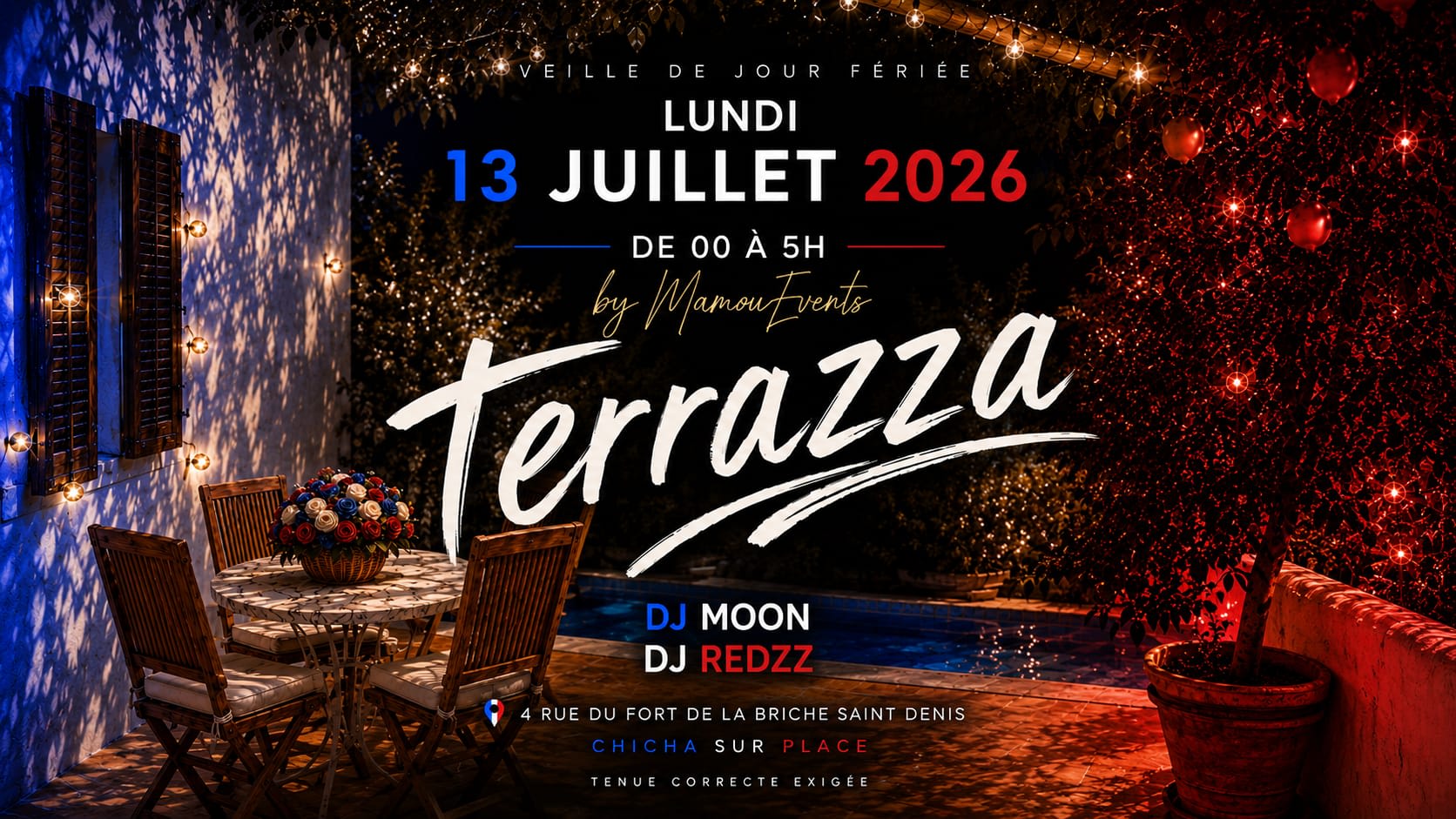 Terraza By Mamou Event - Veille De Jour Ferie - Lundi 13/07