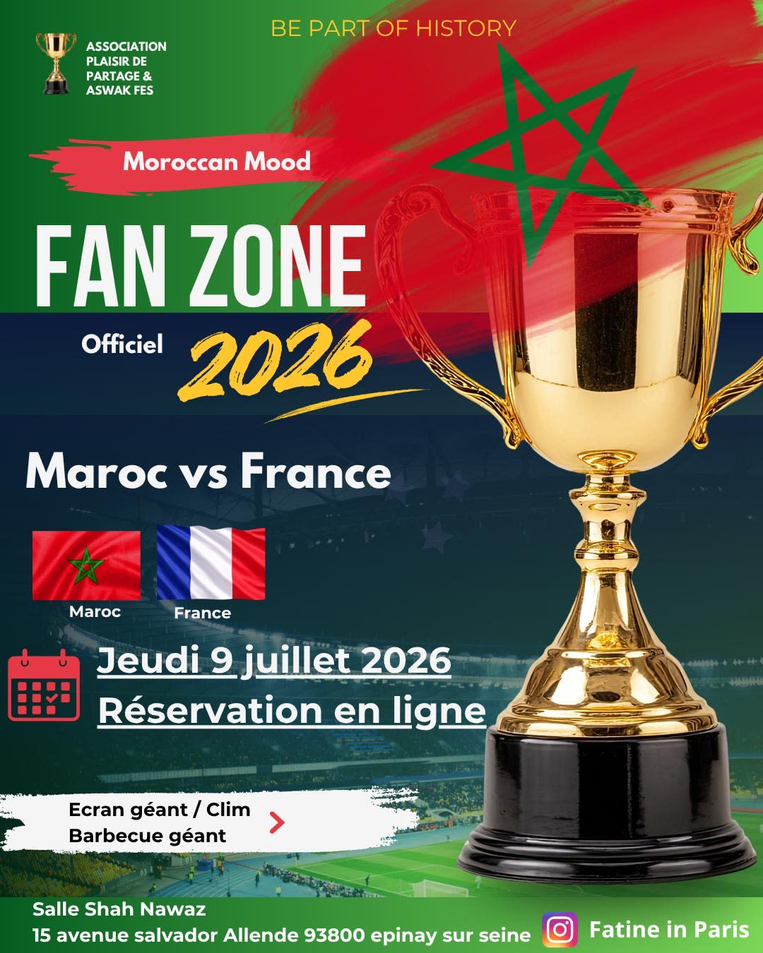🇲🇦 Fan Zone Marocaine 93 Officiel