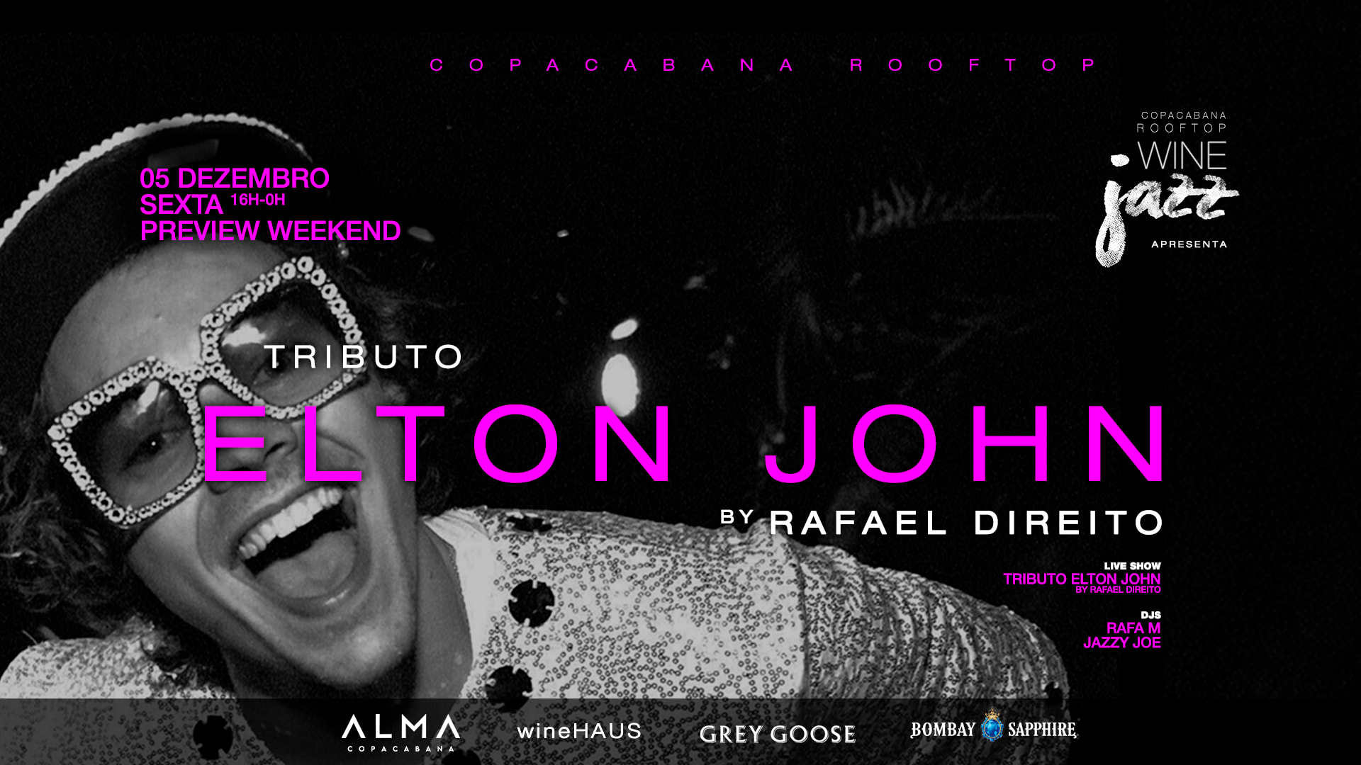 Elton John Tribute | 05.Dez | Coparooftop Winejazz Festival