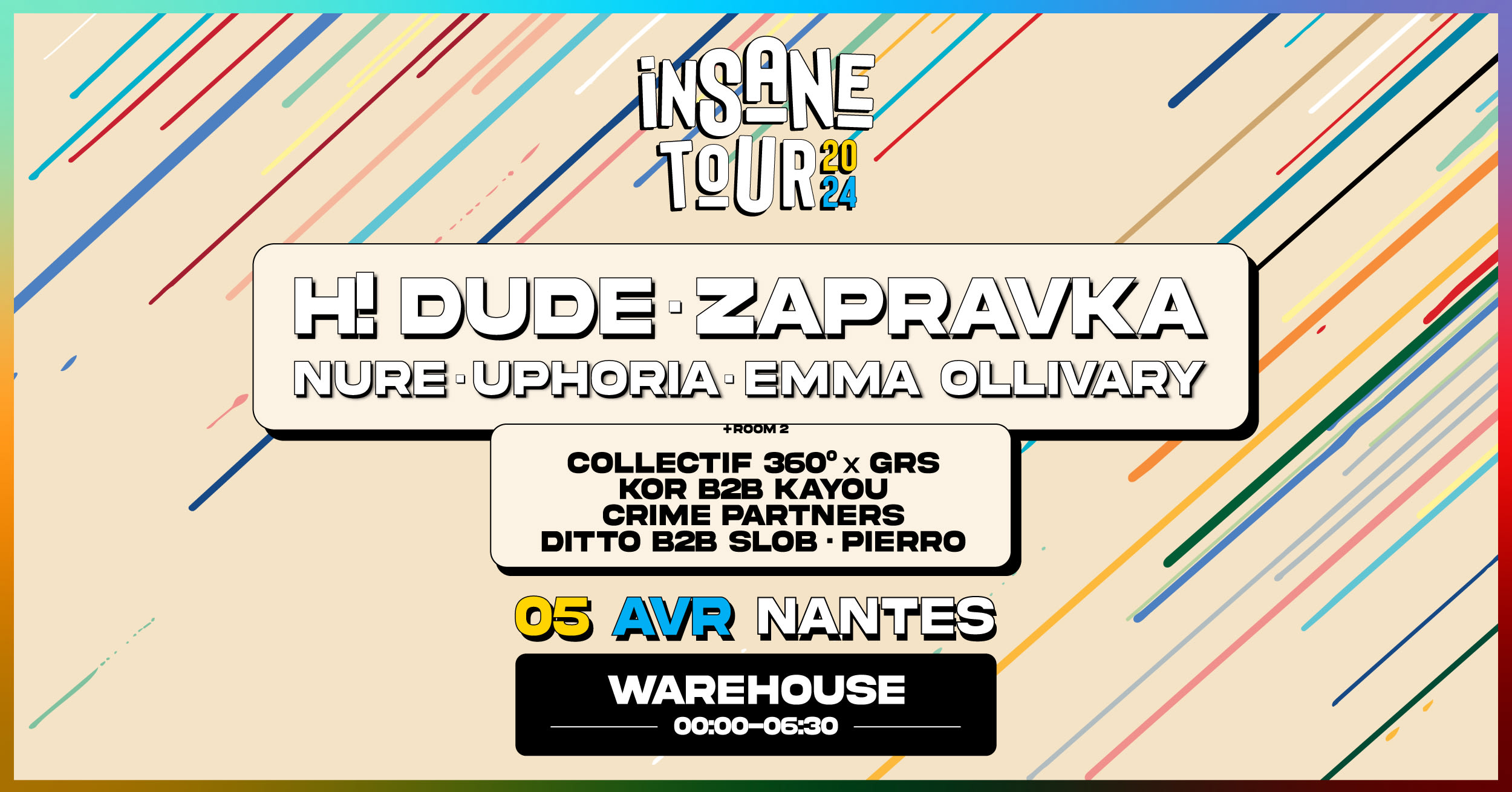 Insane Tour Avec H! Dude, Zapravka & More - Warehouse Nantes