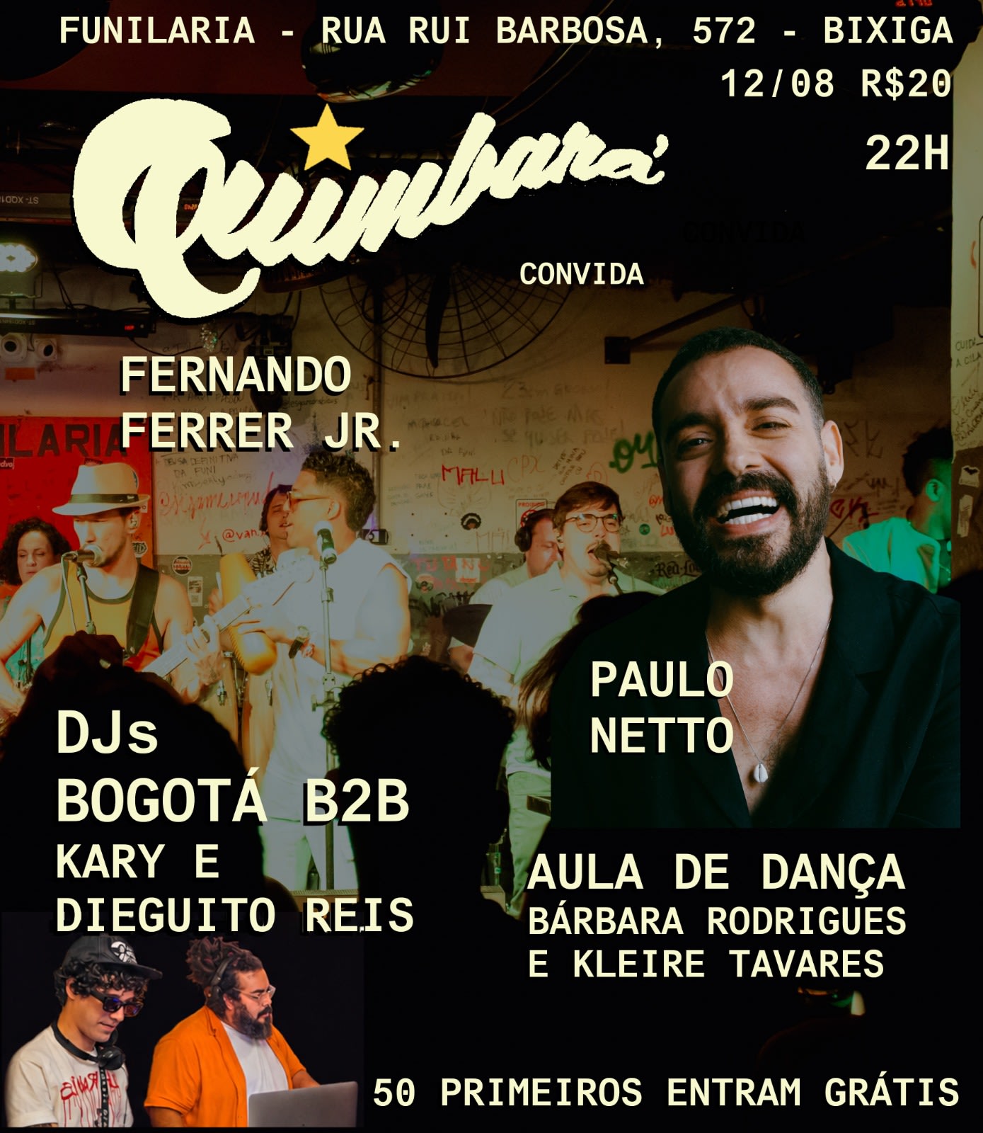 Quarta Feira Latina Com Banda Quimbará Na Funilaria - 12/8