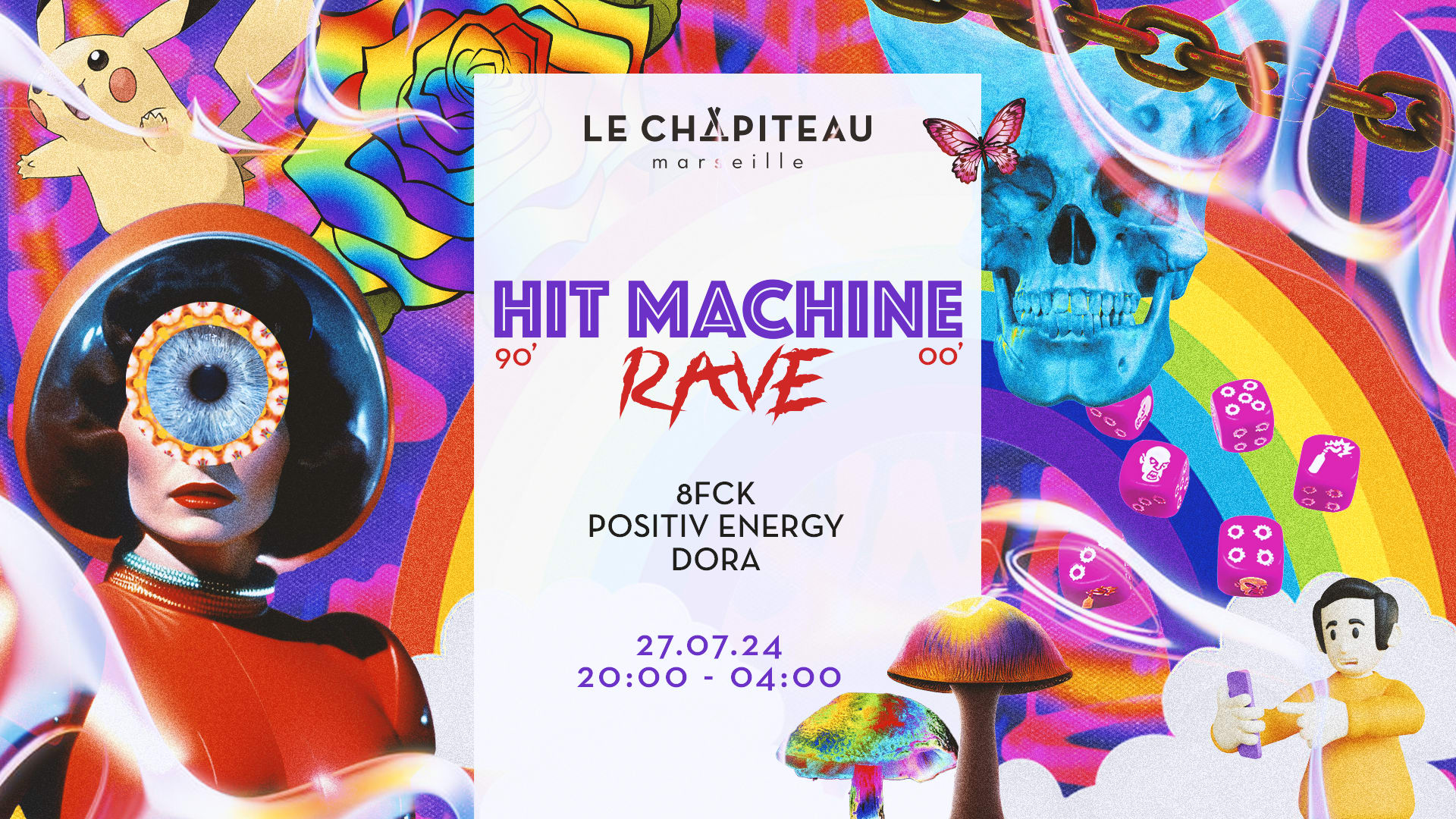 Hit Machine Rave W/ 8fck, Positiv Energy, Dora & Dnver