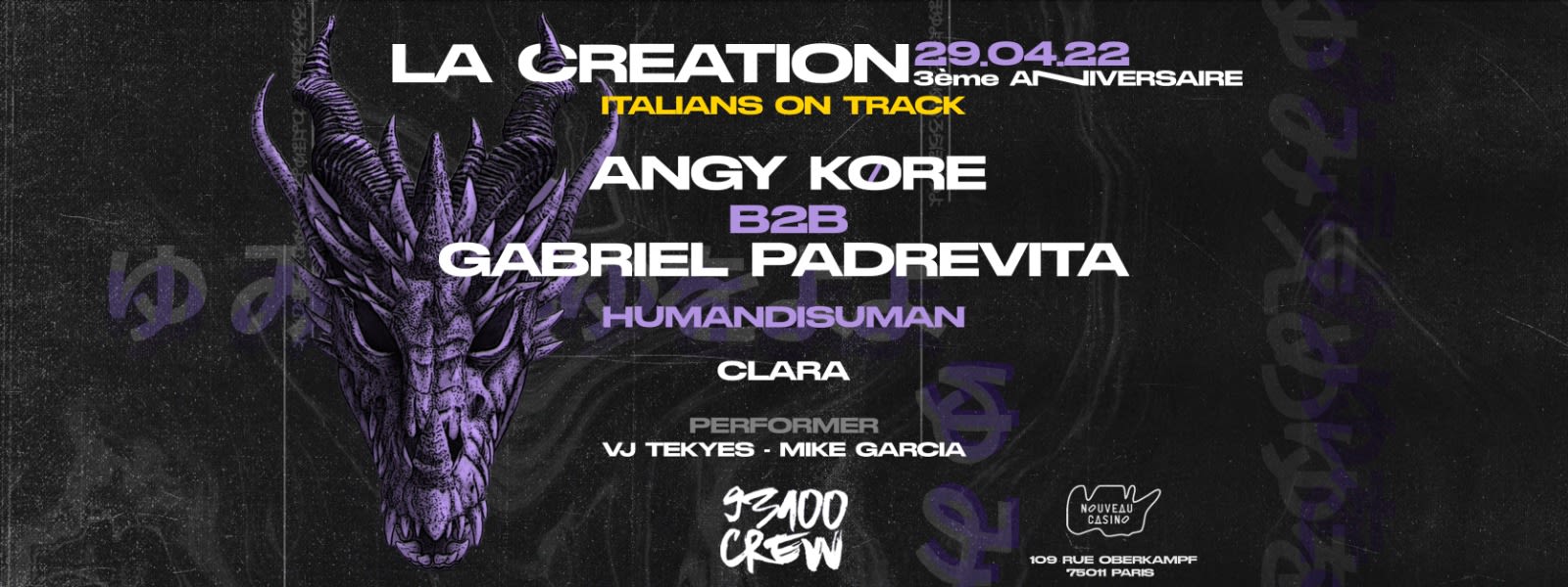 La Création - Italians On Track - 3 Years