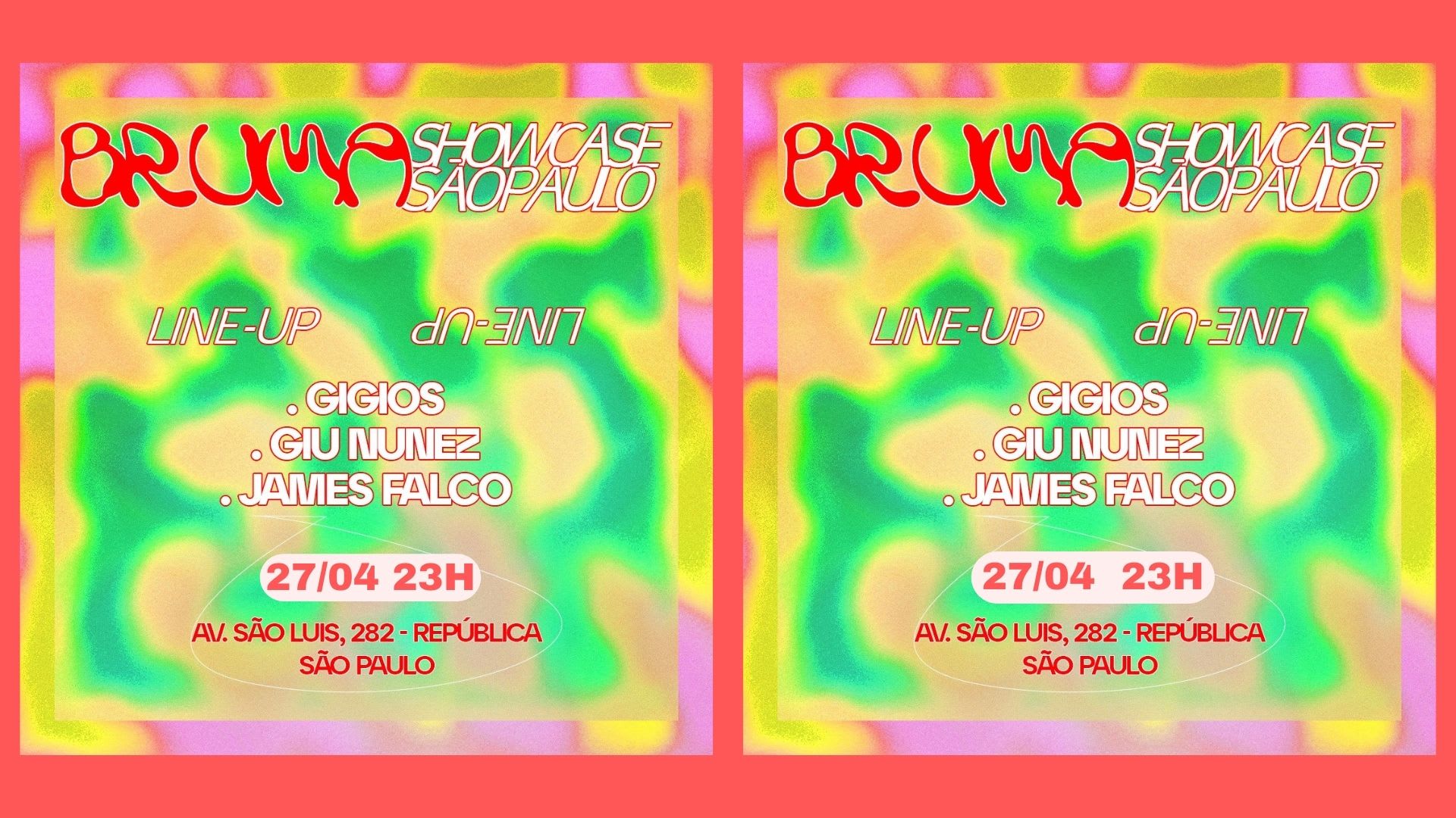 Bruma Showcase Sp 27/04 Com James Falco, Giu Nunez E Gigios