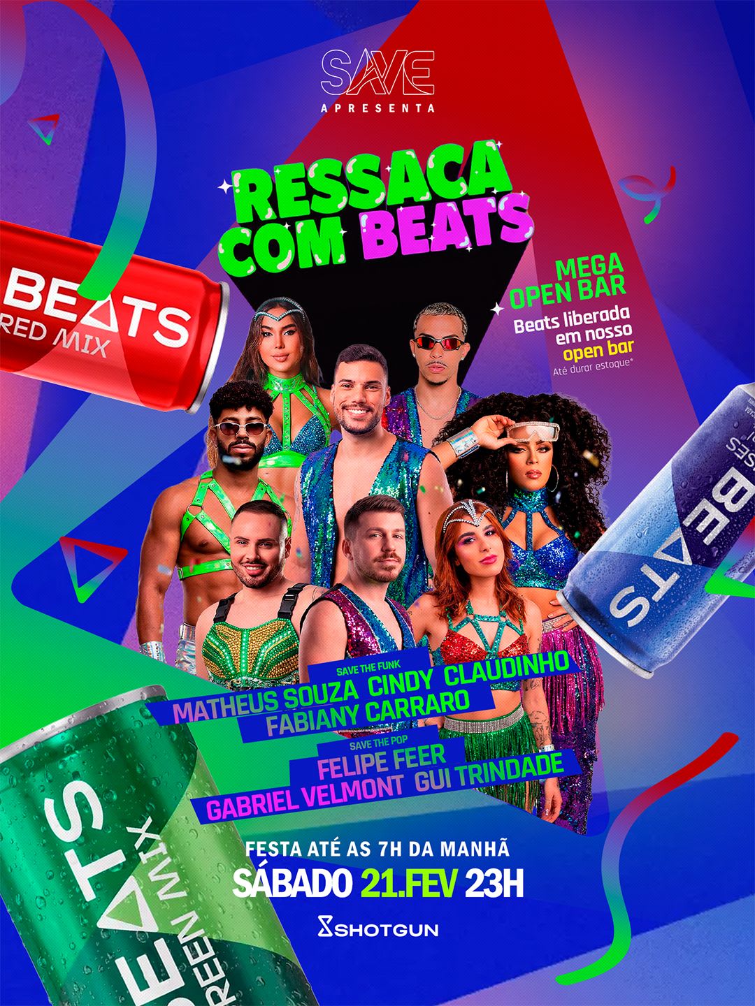 Save - Ressaca Com Beats | Open Bar | Sábado