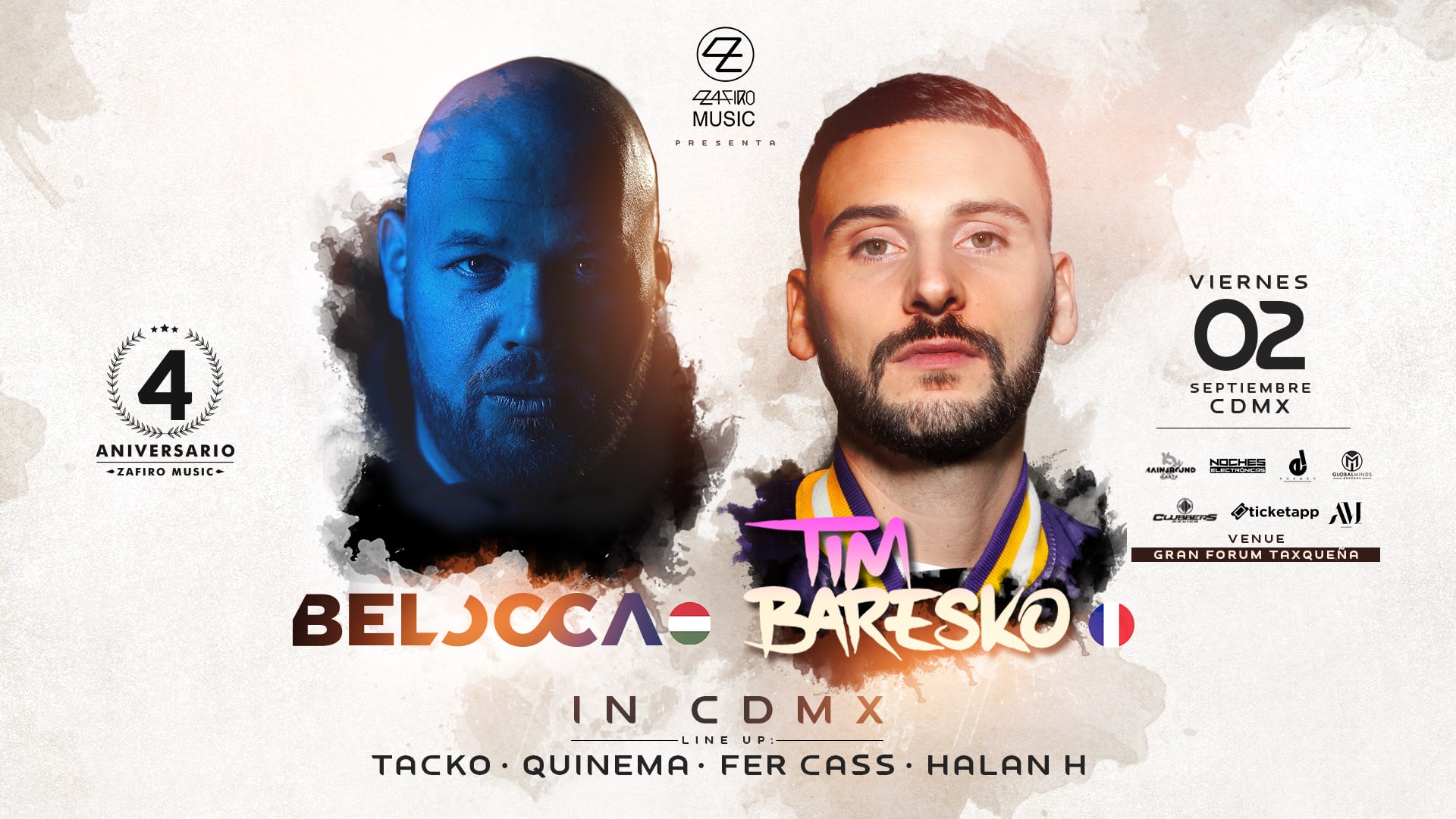 Belocca + Tim Baresko En Cdmx / 4to Aniversario Zafiro Music