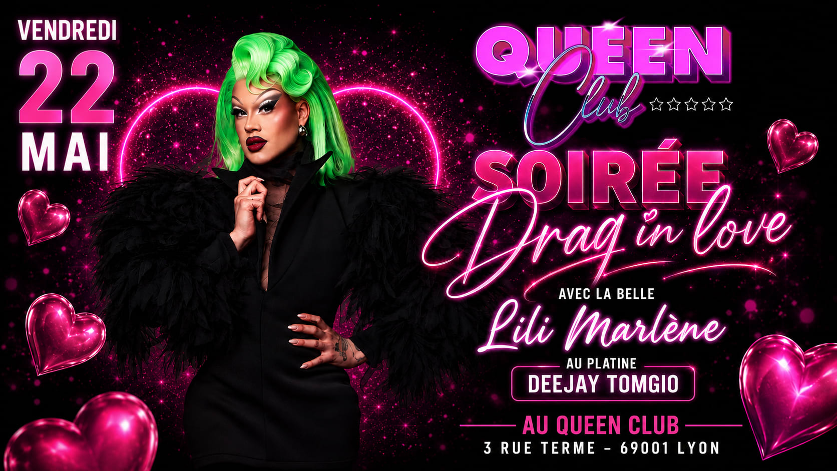 Soirée Drag In Love Dj Tomgio Show De Lili Marlène Pop/House