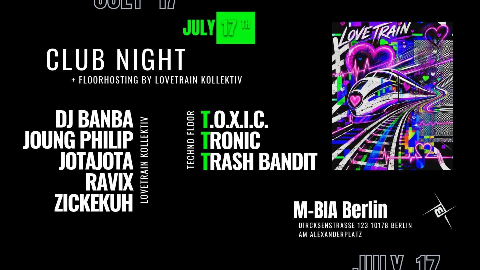 Club Night Ft. Lovetrain Kollektiv (Bounce + Techno)