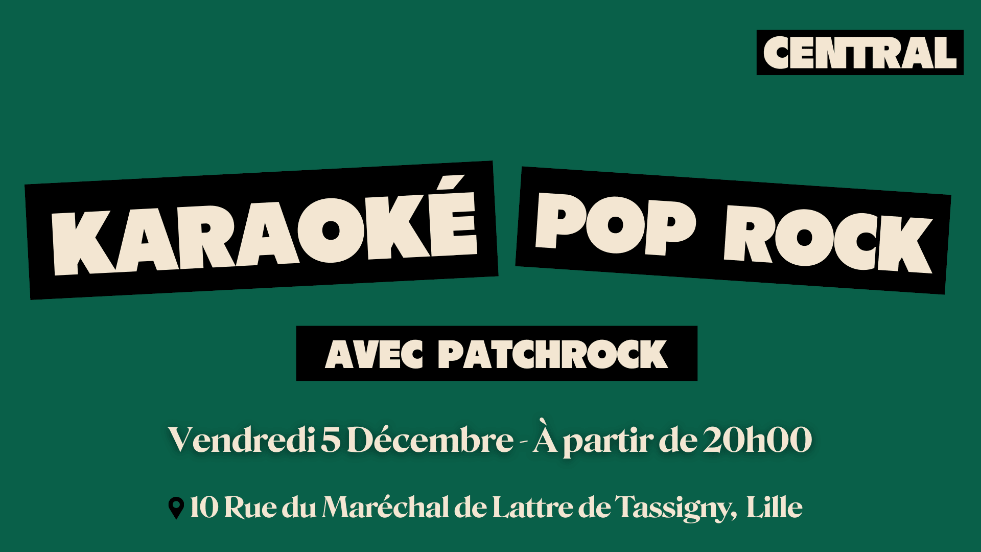 Soirée Karaoké Pop-Rock Avec Patchrock