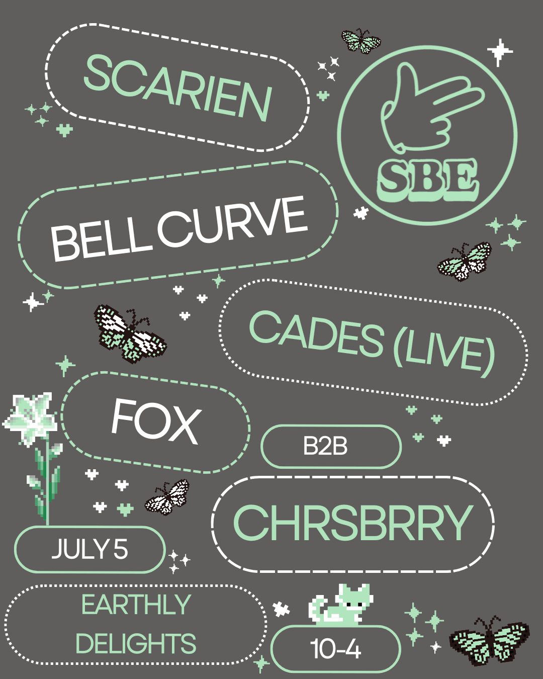 Sbe: Scarien, Bell Curve, Cades (Live), Fox B2b Chrsbrry