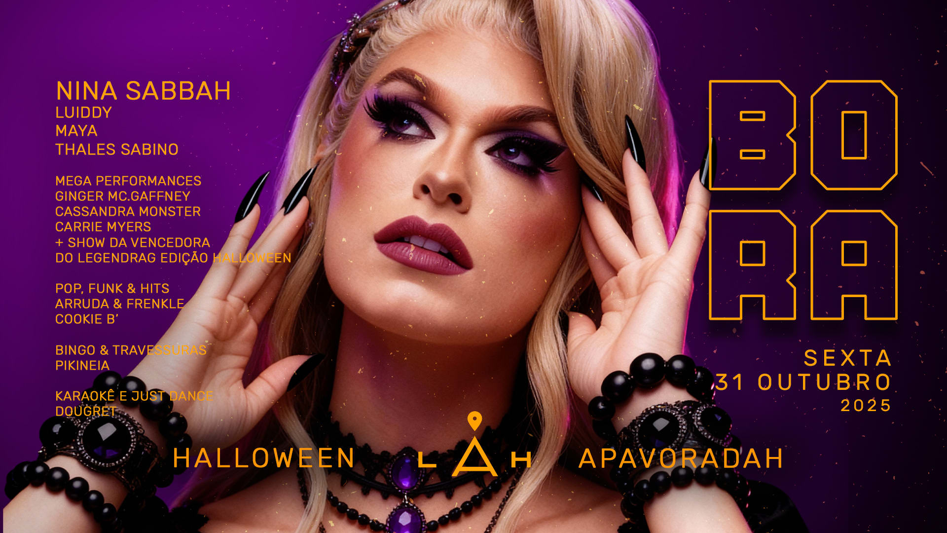 31/10 - Noite De Halloween C/ Mega Elenco E Nina Sabbah