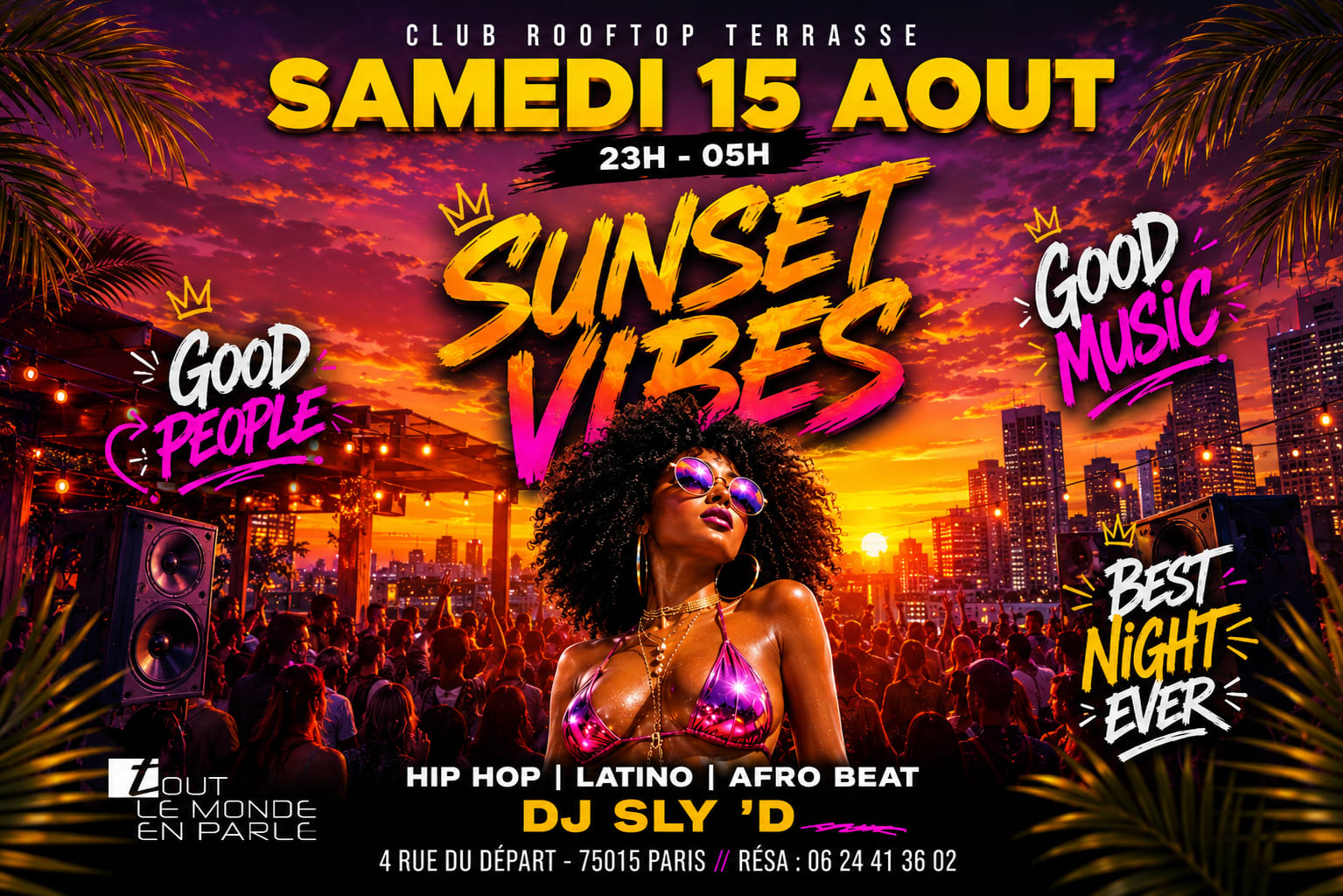 Sunset Vibes Rooftop Club Terrasse Hiphop Afrobeat,…