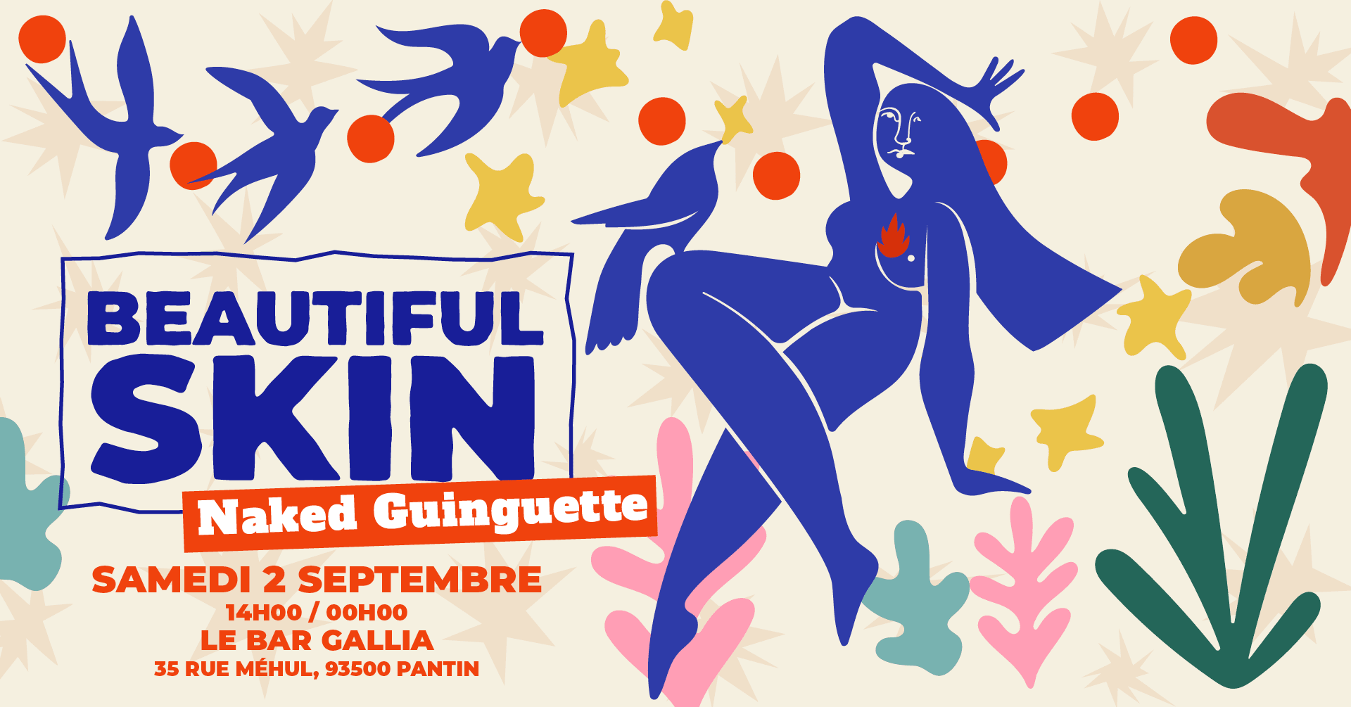 Beautiful Skin - Naked Guinguette - Bar Gallia