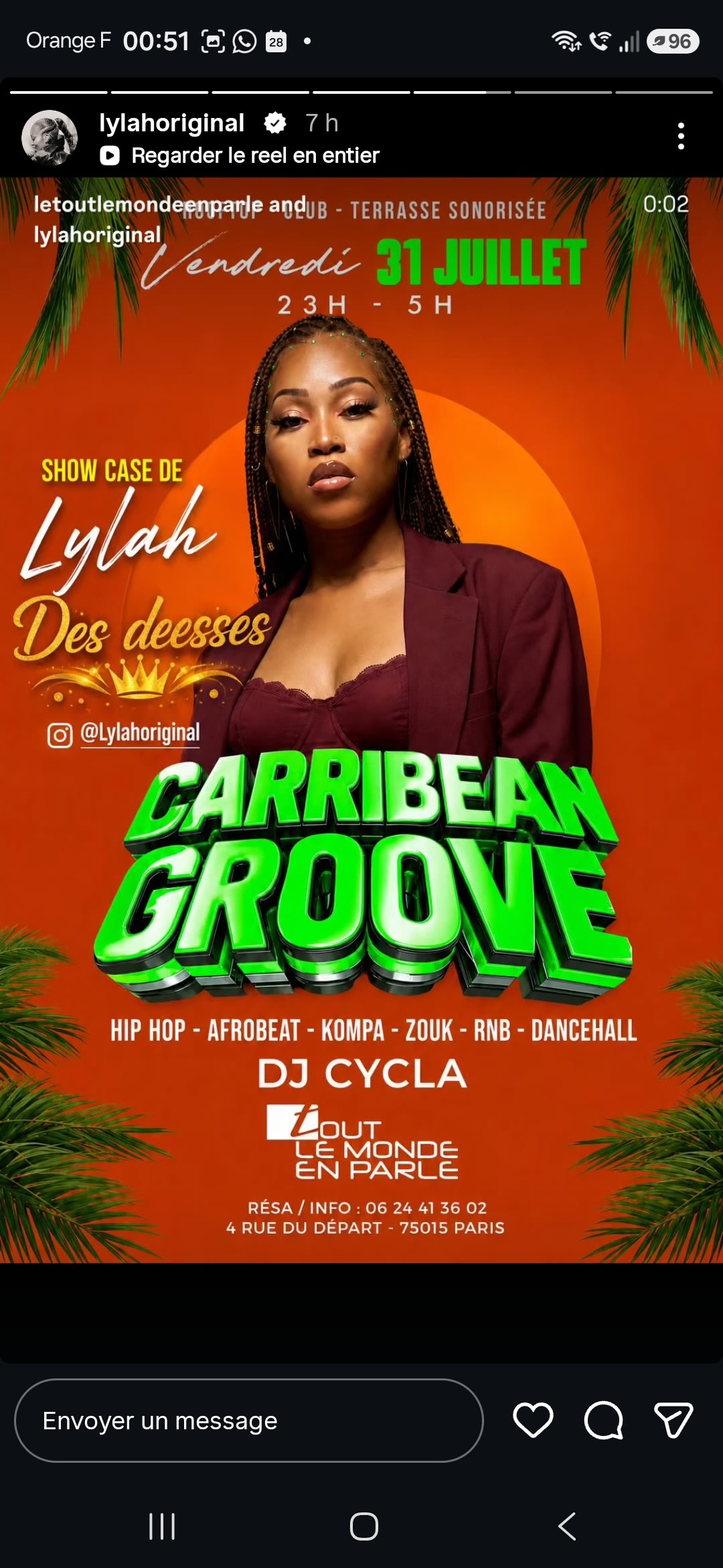 Soiree Caribbean Groove ,Club Terrasse Hiphop Afrobeat