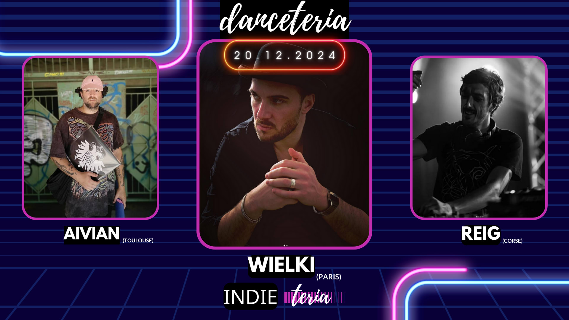 Wielki (Paris), Aivian (Toulouse), Reig (Corse) - Indieteria