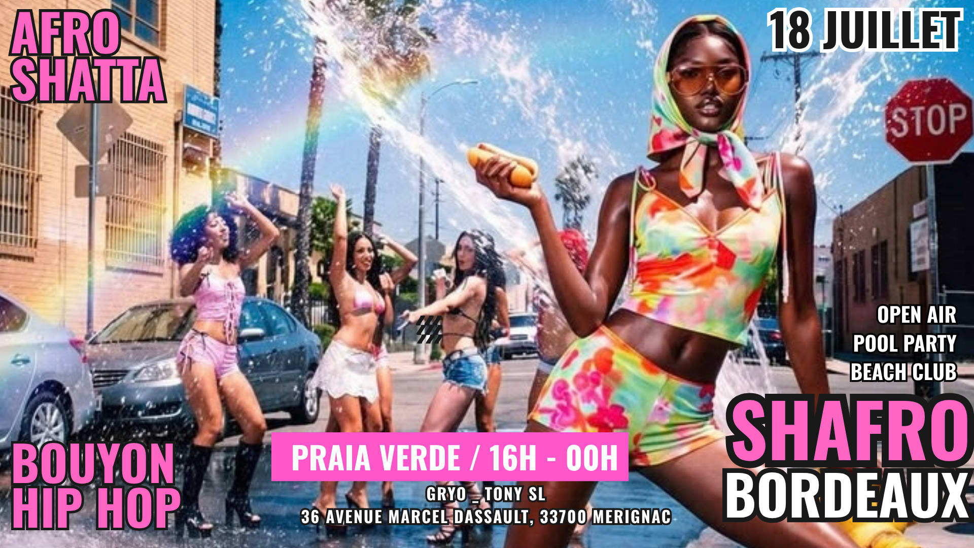 Shafro @Bordeaux : Open Air + Pool Party + Beach Club