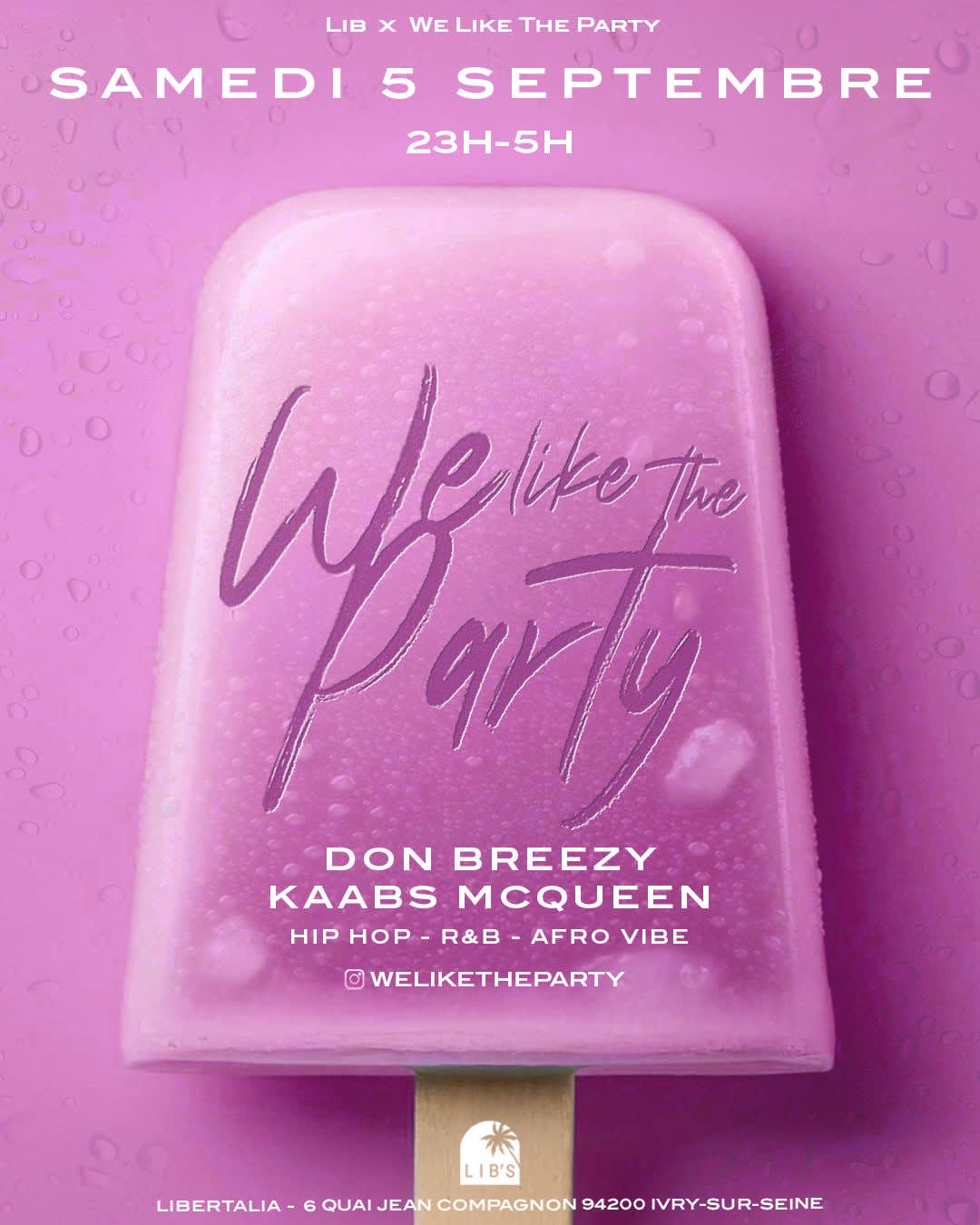 We Like The Party • Samedi 5 Septembre
