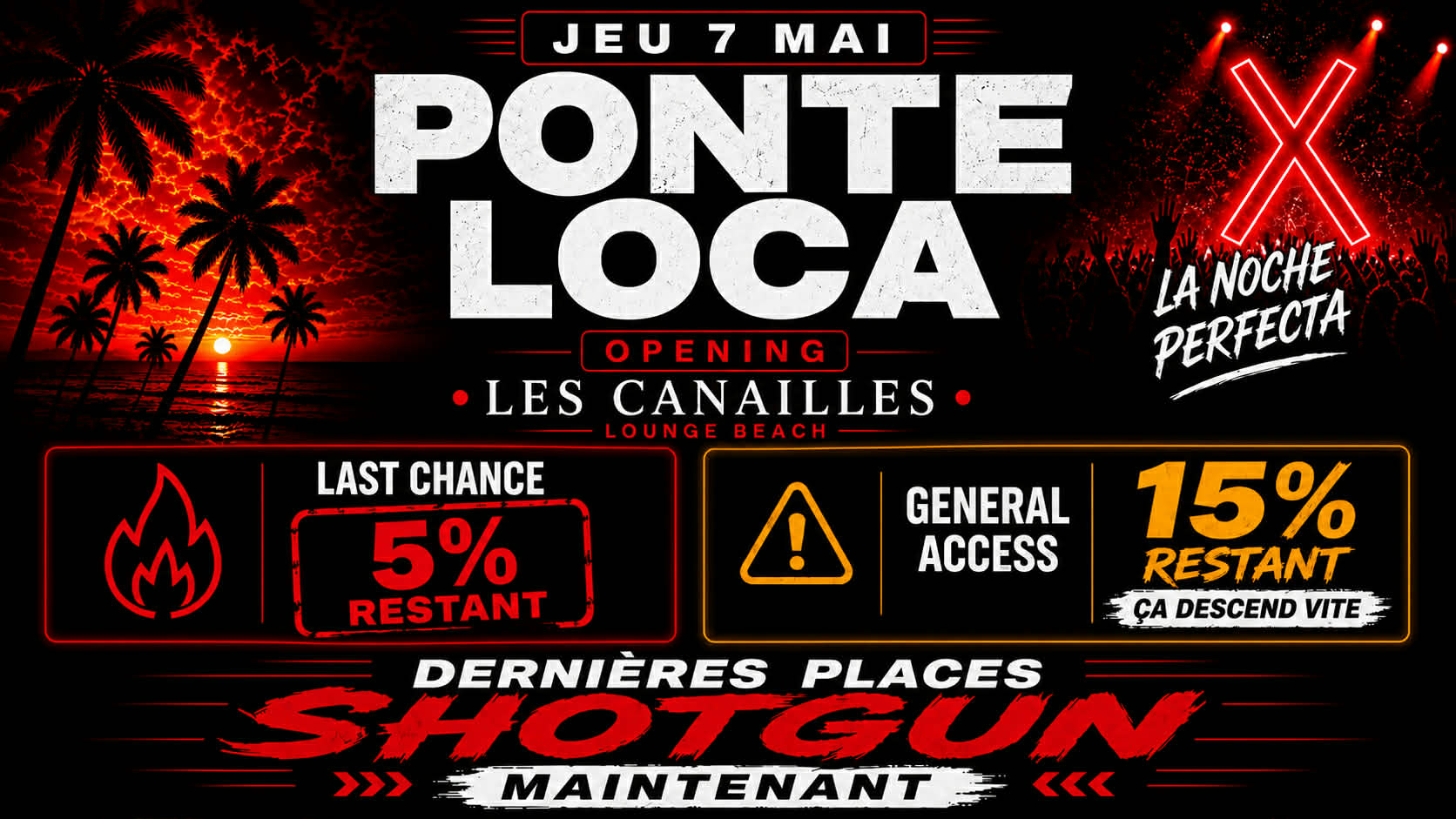 Jeu 7 Mai - Opening Ponte Loca - Plage Les Canailles