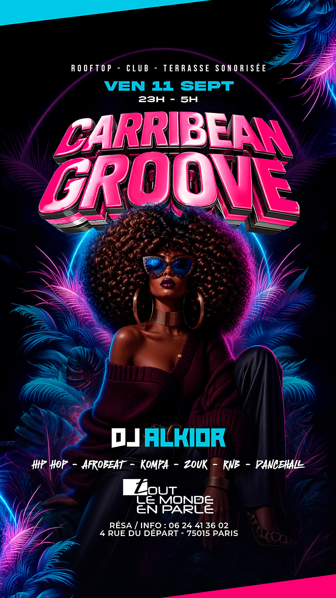 Soiree Caribbean Groove ,Club Terrasse Hiphop Afrobeat…