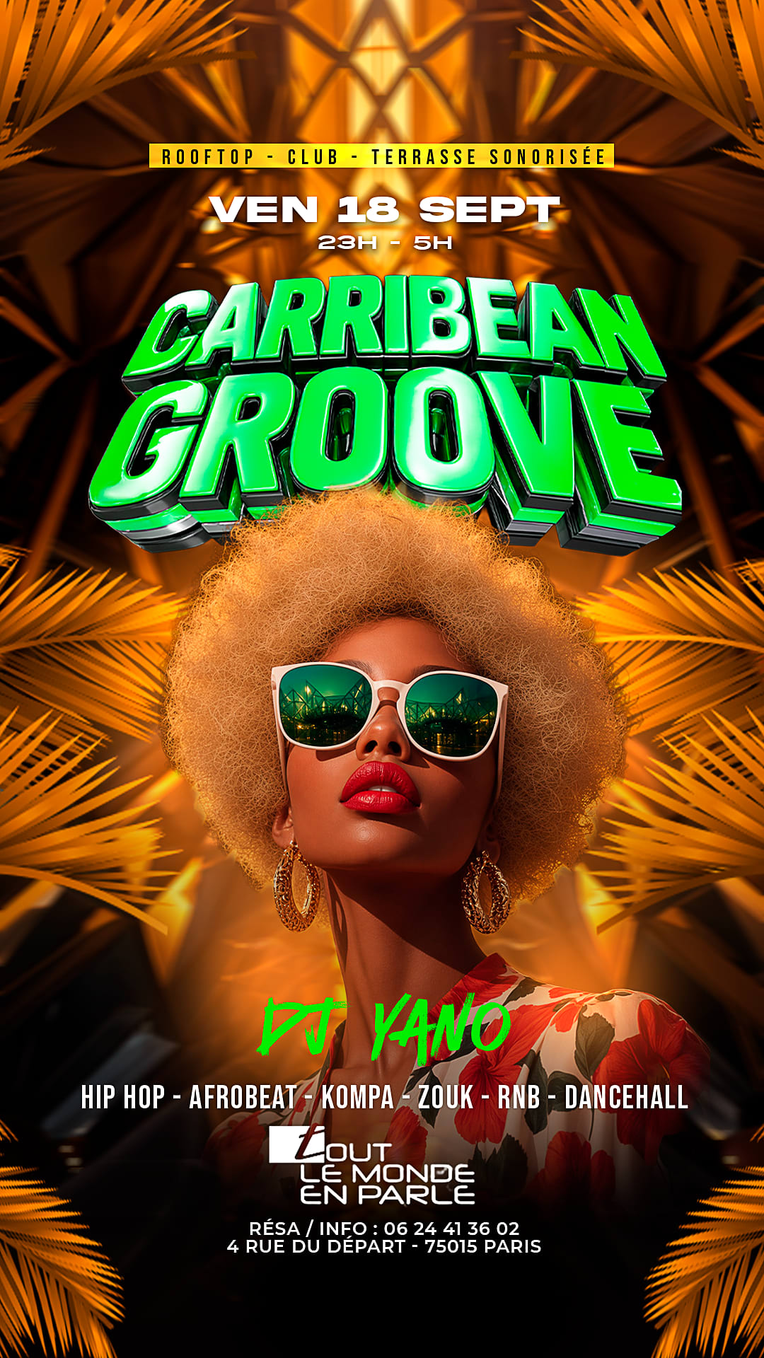 Soiree Caribbean Groove ,Club Terrasse Hiphop Afrobeat…