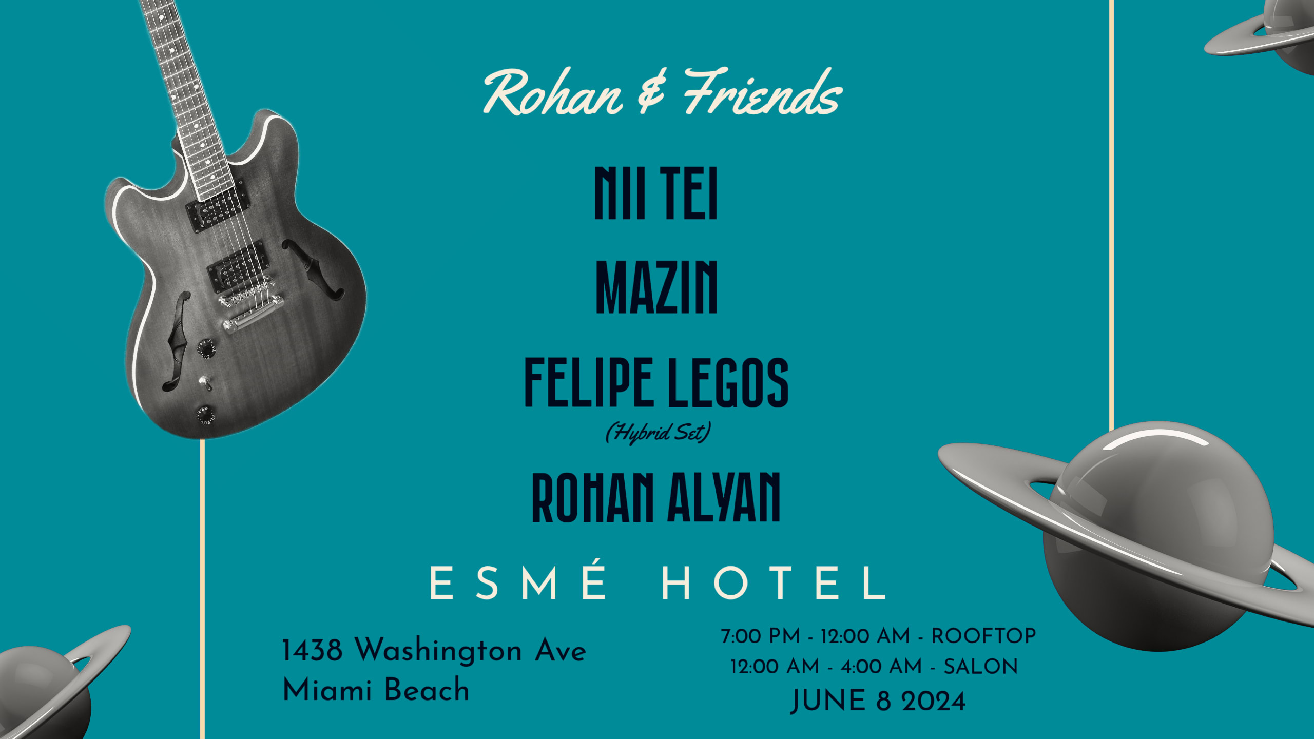 Nii Tei, Mazin, Felipe Legos, Rohan Alyan @ Esmé