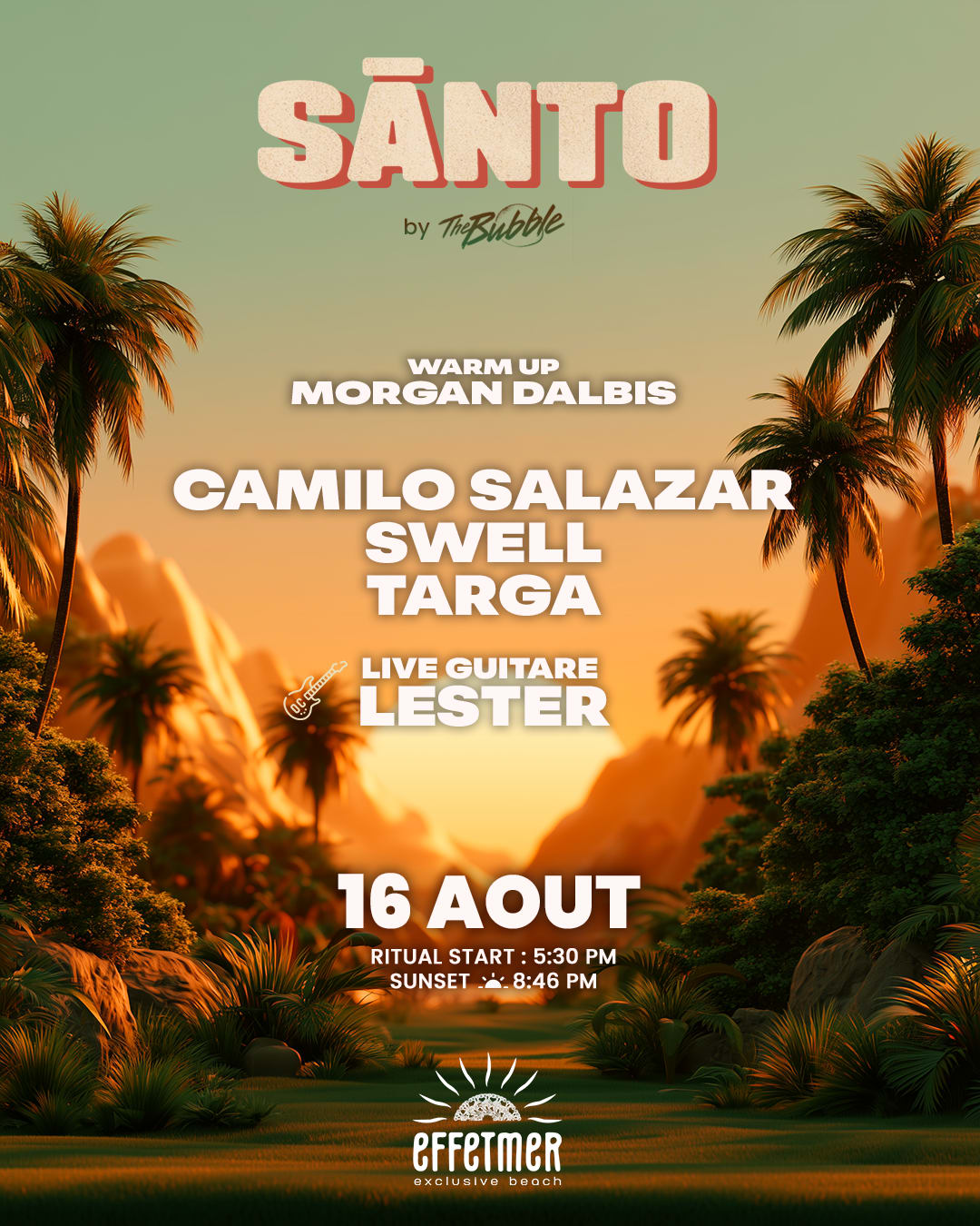 Santo 16 Aout - Your Sunday Ritual On The Beach