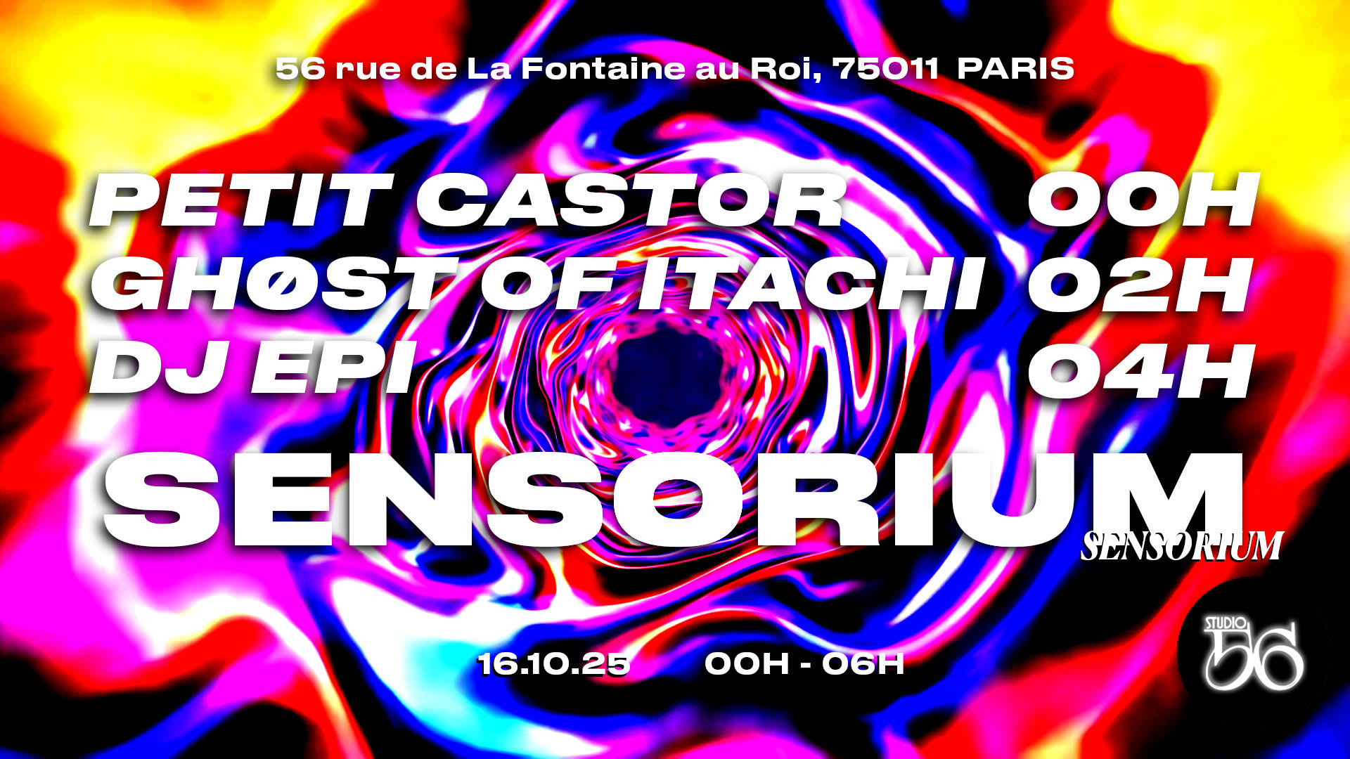 Sensorium W/ Petit Castor , Ghøst Of Itachi , Dj Epi