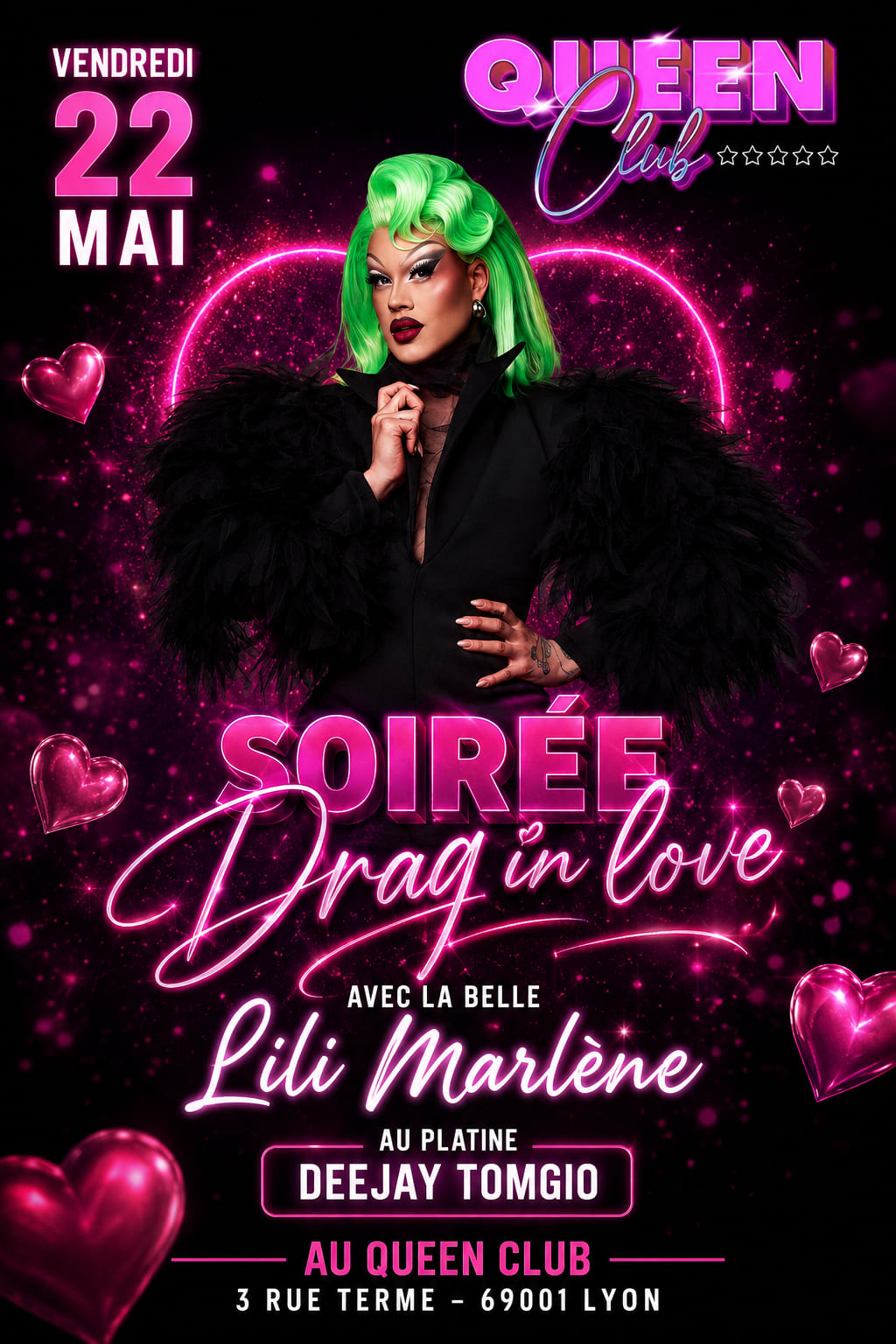 Soirée Drag In Love Dj Tomgio Show De Lili Marlène Pop/House