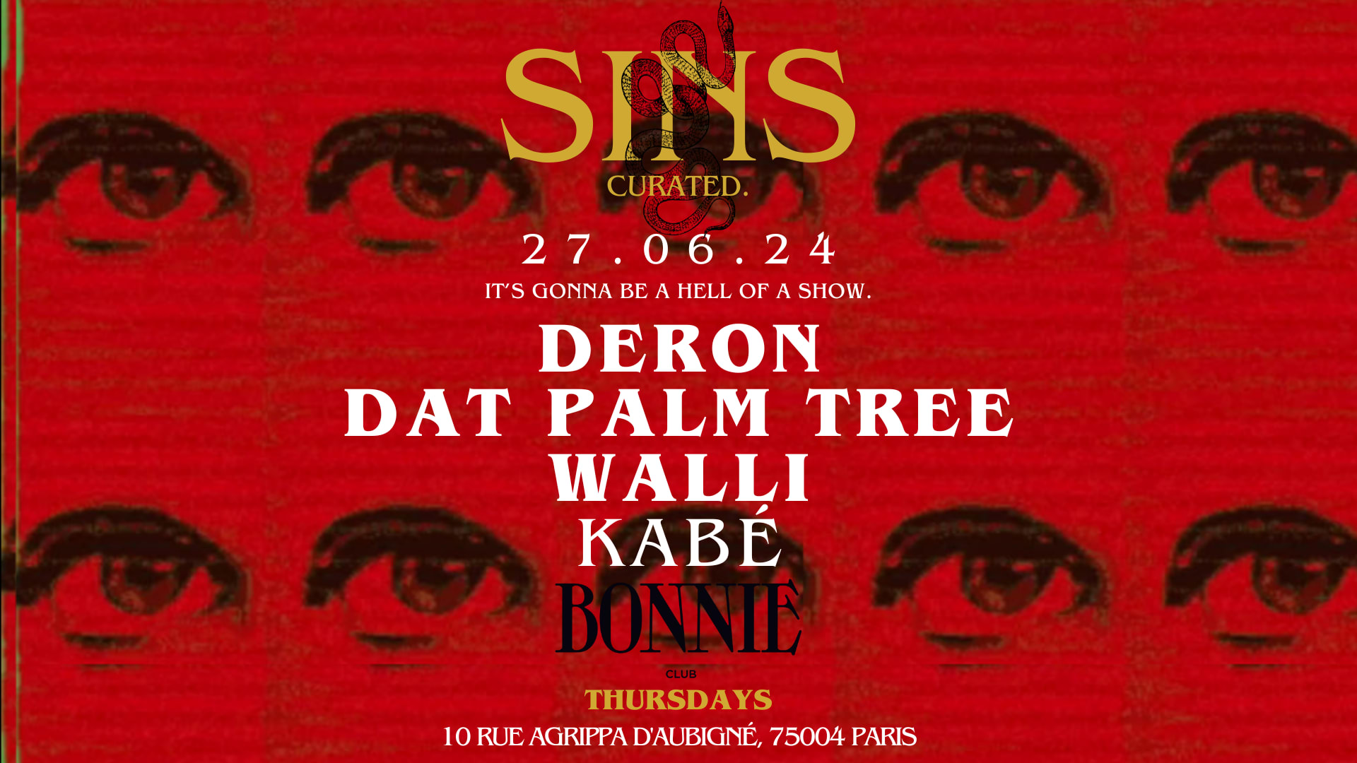 Sins Curated At Bonnie Club - Thursday 27.06