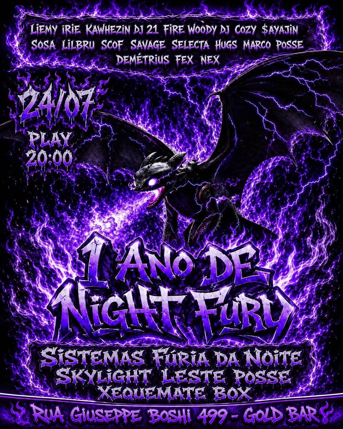 1 Ano De Night Fury