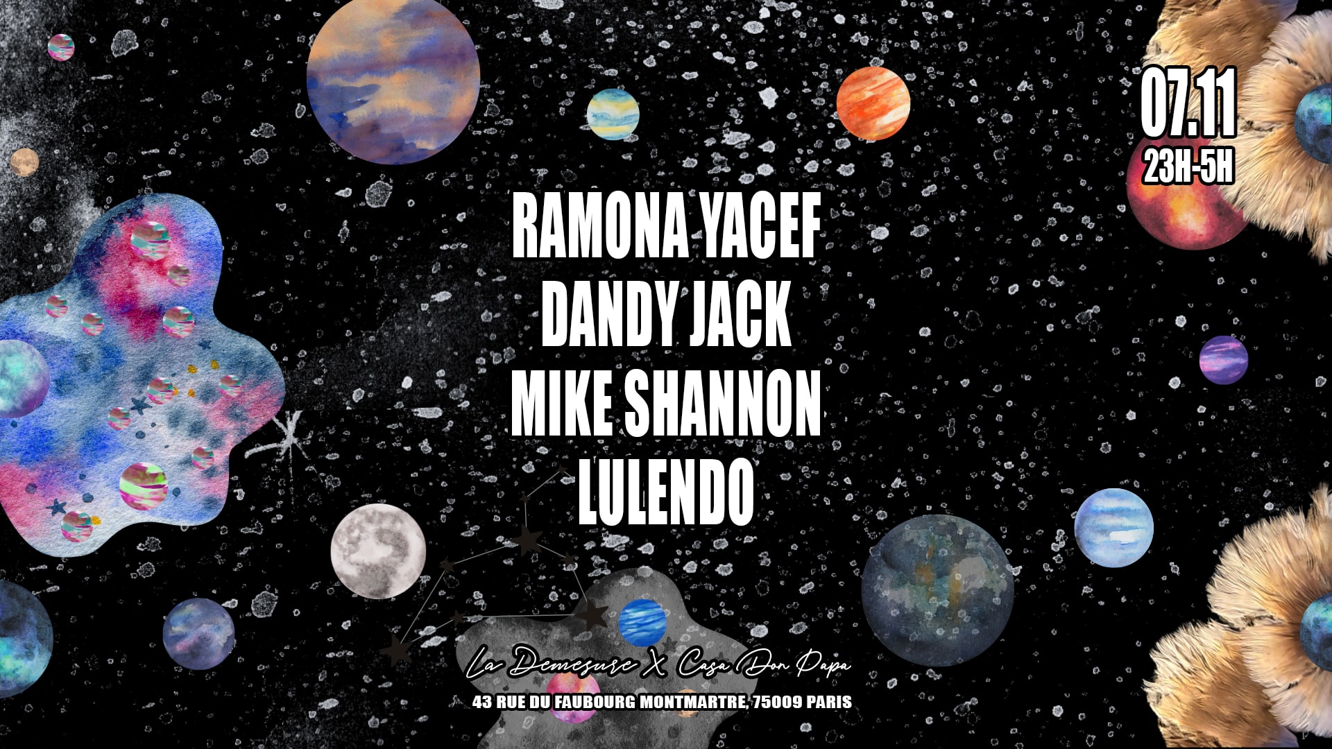 Ramona Yacef, Dandy Jack, Mike Shannon, Lulendo @La Démesure