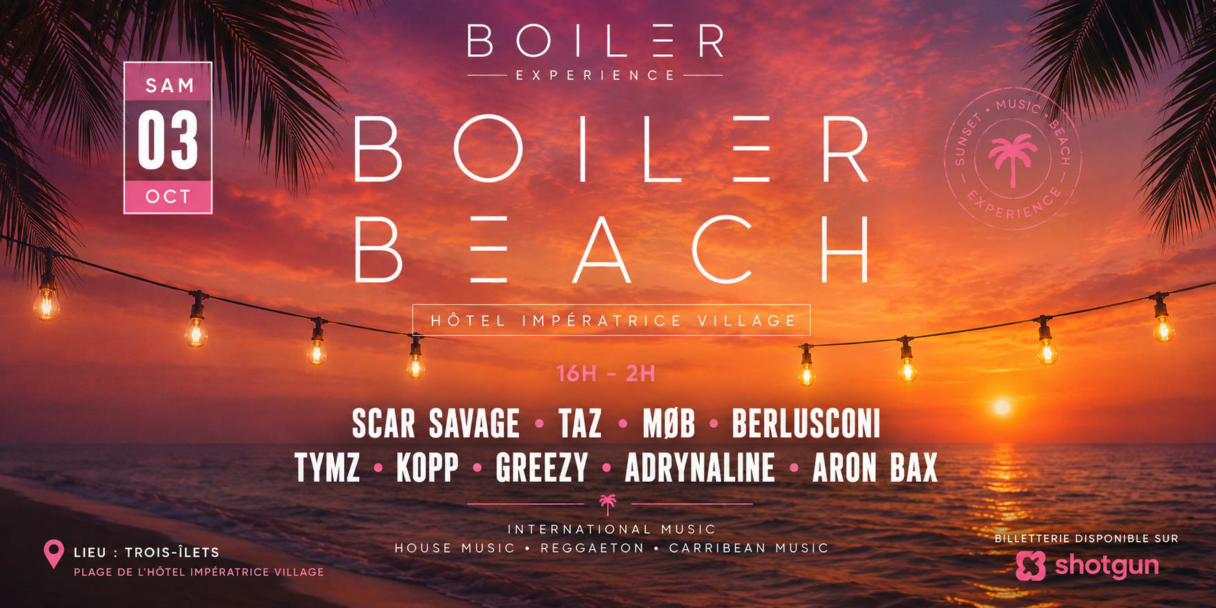 Boiler Beach Opening Saison 2026-2027
